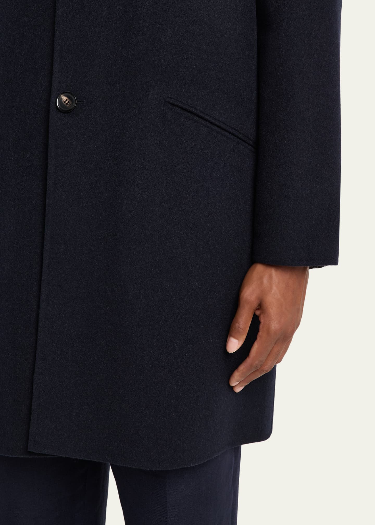Loro Piana Men's Javier Double Knit Cashmere Rain Overcoat