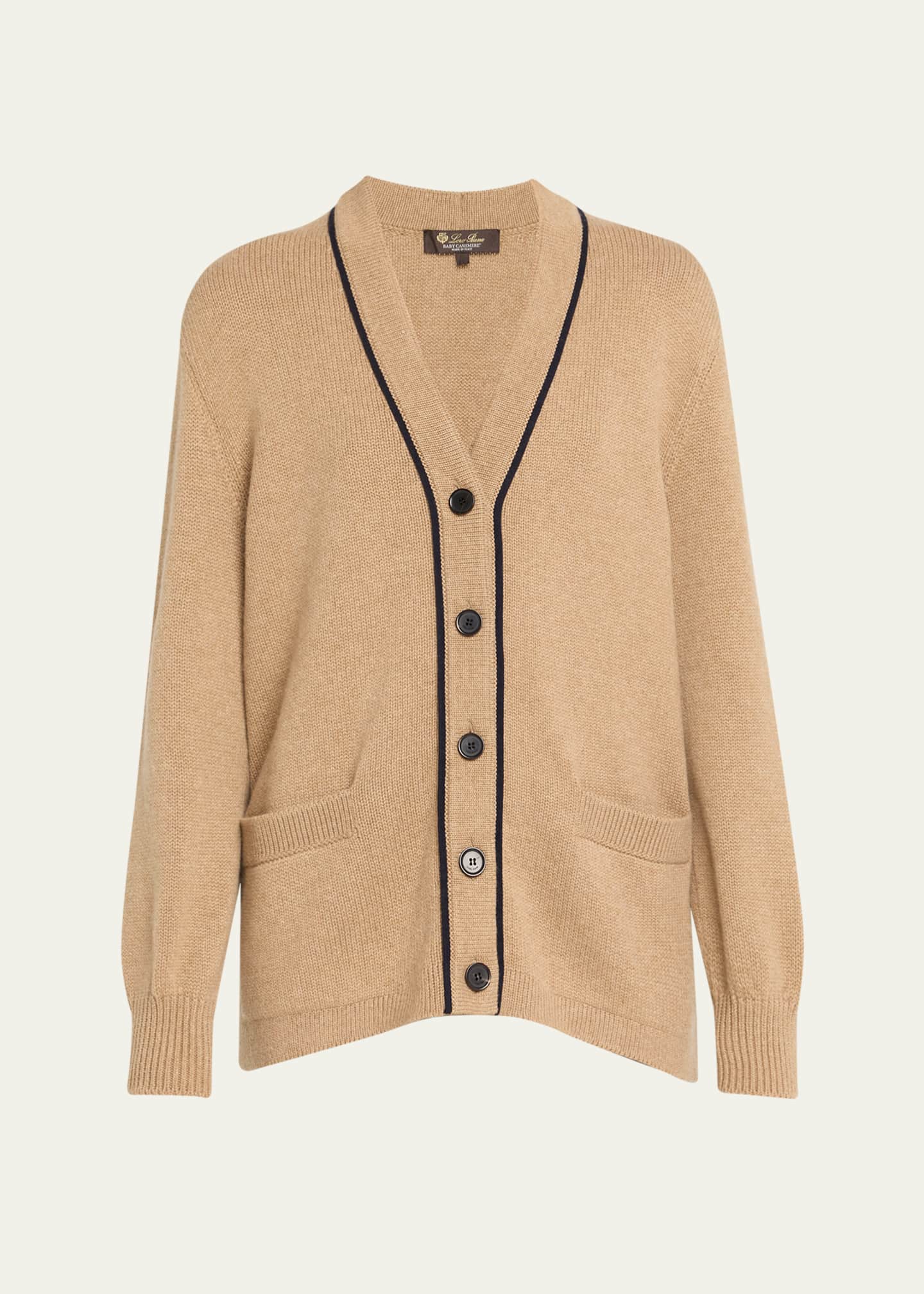 Loro Piana - ロロピアーナ BABY CASHMERE カーディガン 42 M ベージュ Loro Piana Pablo Baby Cashmere Cardigan Sweater - Bergdorf Goodman