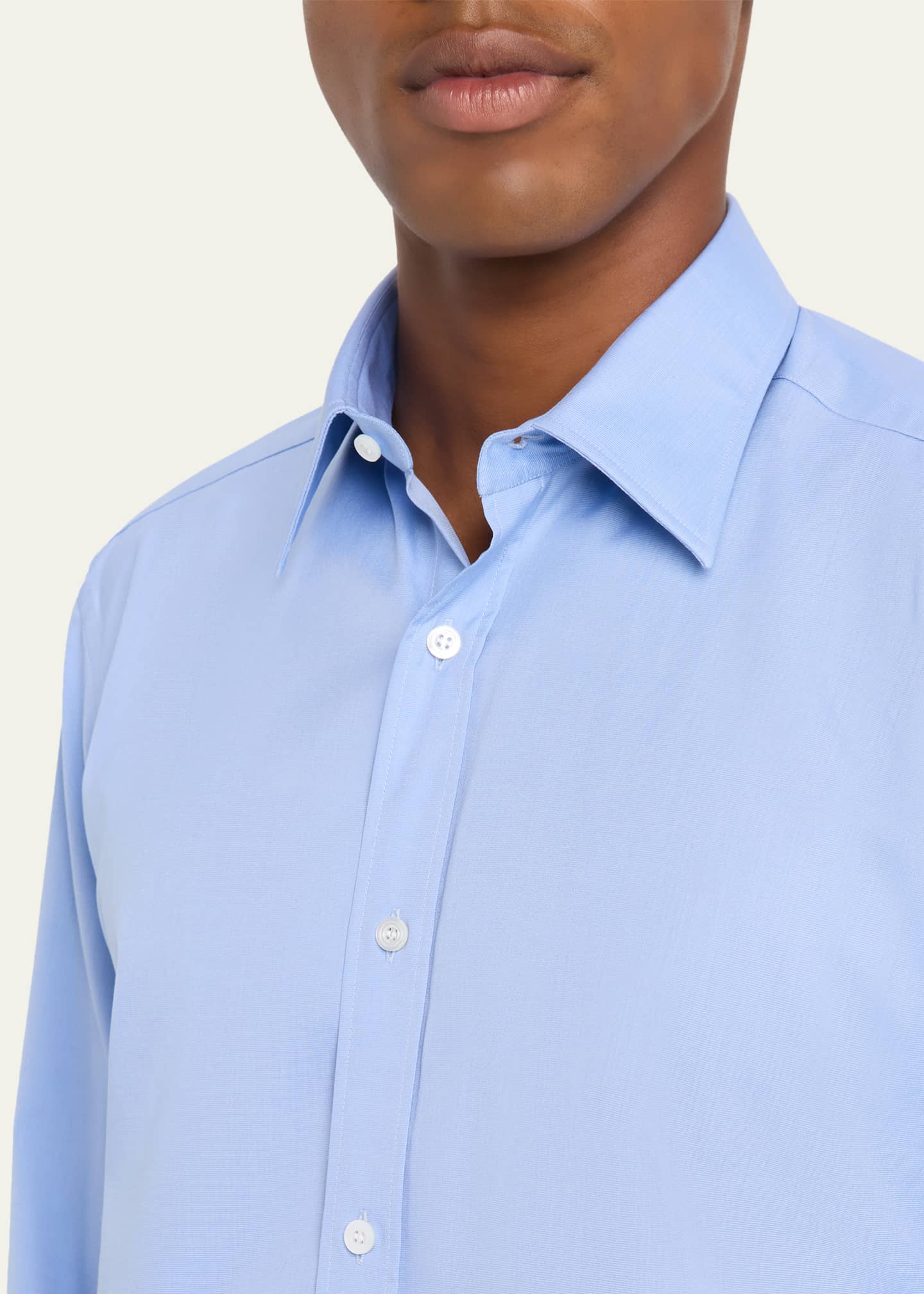 Charvet Men's Cotton Point-Collar Dress Shirt - Bergdorf Goodman