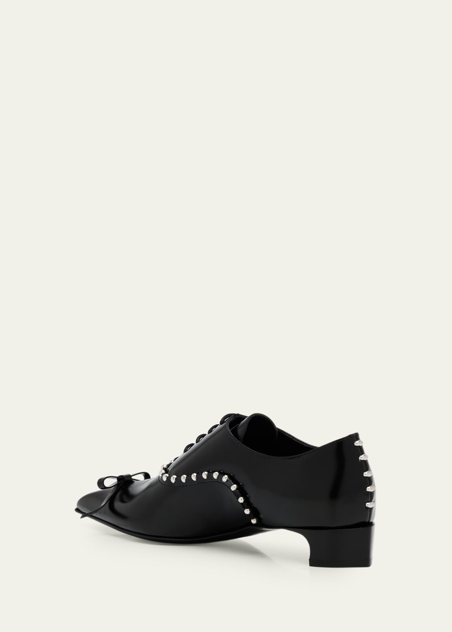 Jil Sander Studded Lace-Up Leather Oxford Pumps - Bergdorf Goodman