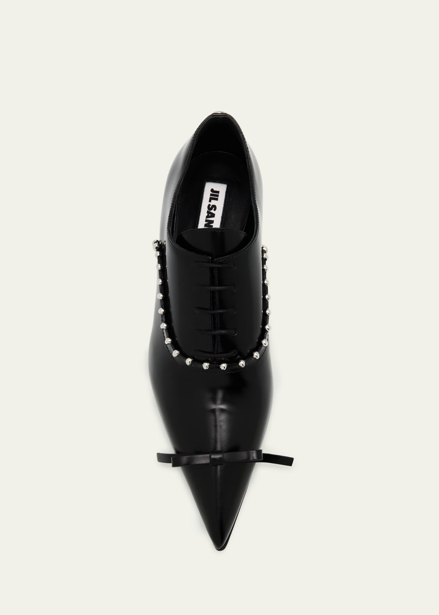 Jil Sander Studded Lace-Up Leather Oxford Pumps - Bergdorf Goodman