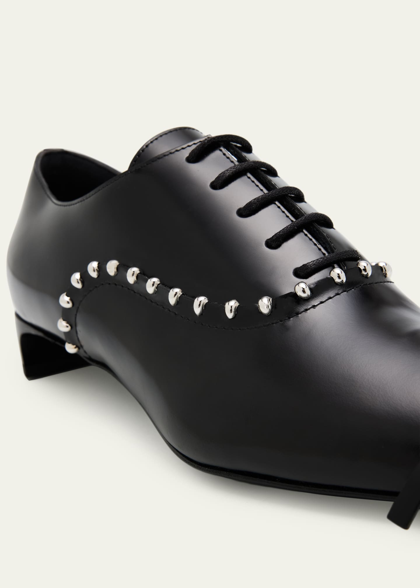 Jil Sander Studded Lace-Up Leather Oxford Pumps - Bergdorf Goodman