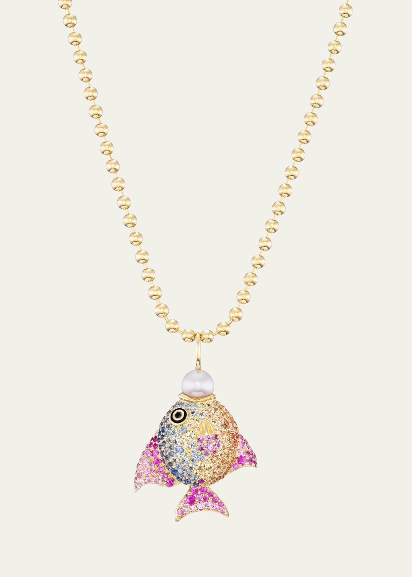 Emily P. Wheeler 18K Yellow Gold Rainbow Fish Necklace Image 1 of 2