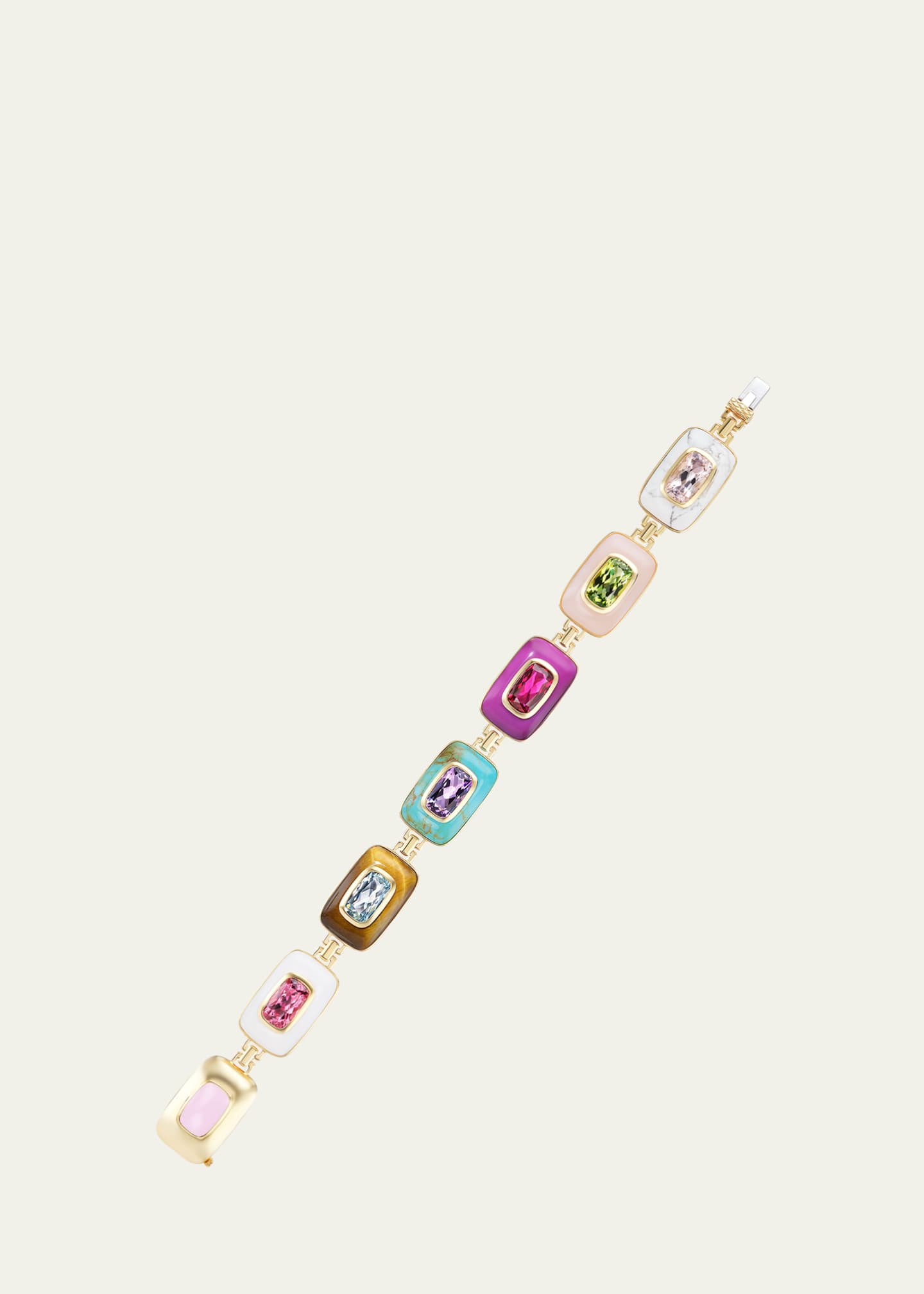 Emily P. Wheeler 18K Yellow Gold Patchwork Bracelet with Mixed Stones Image 2 of 2