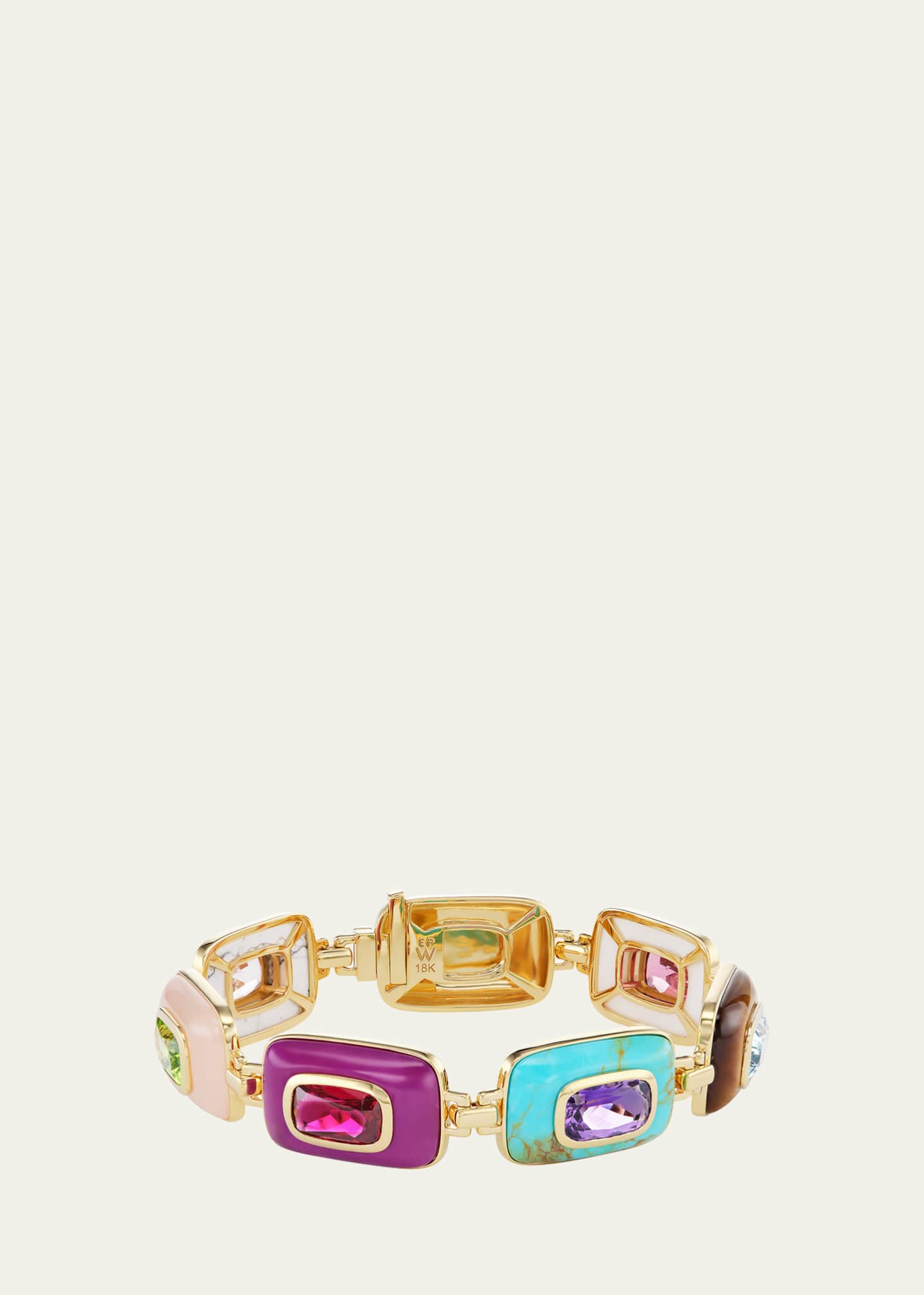 Emily P. Wheeler 18K Yellow Gold Patchwork Bracelet with Mixed Stones Image 1 of 2