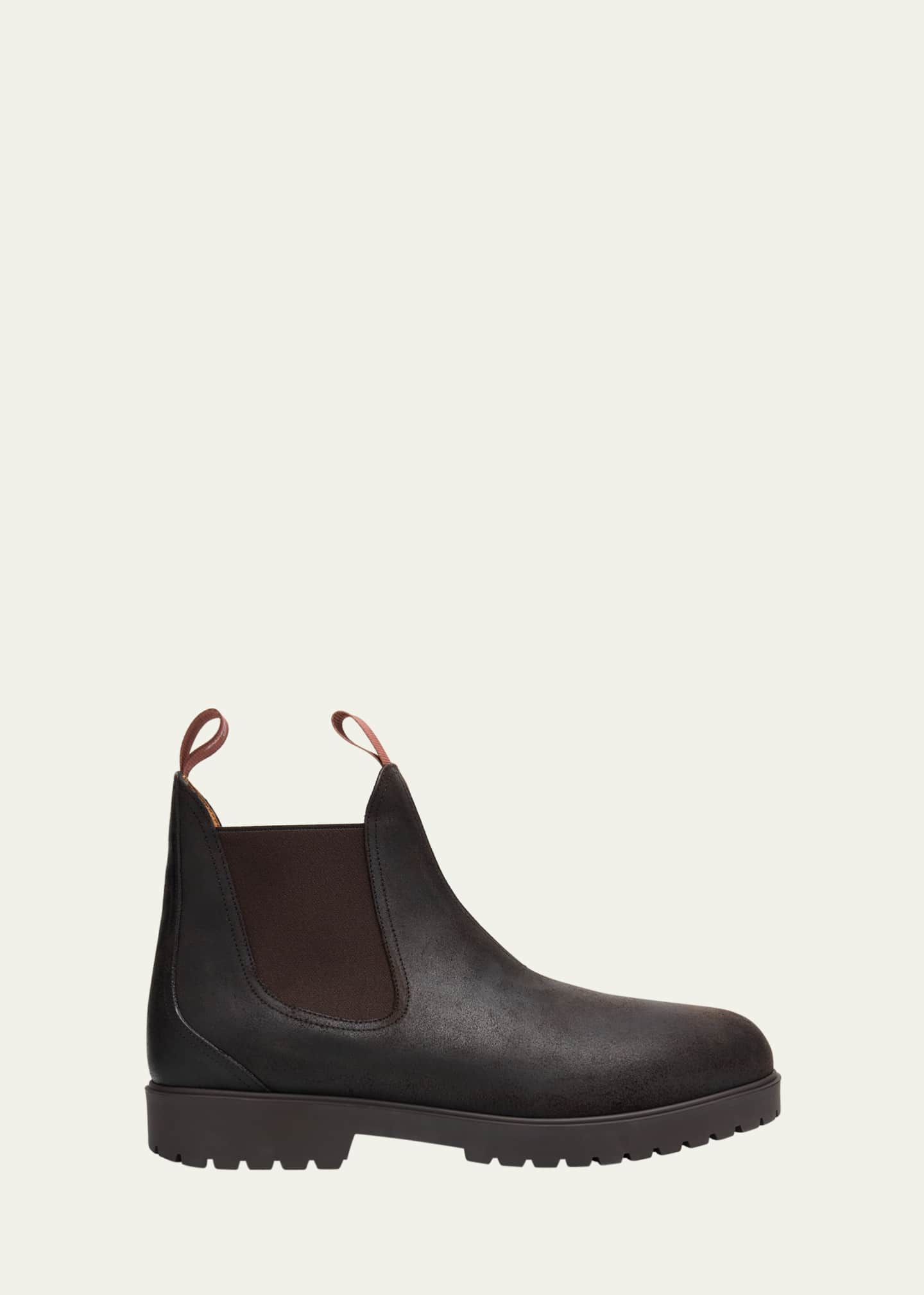 Loro Piana Men's Dover Walk Rugged Leather Chelsea Boots Image 1 of 6