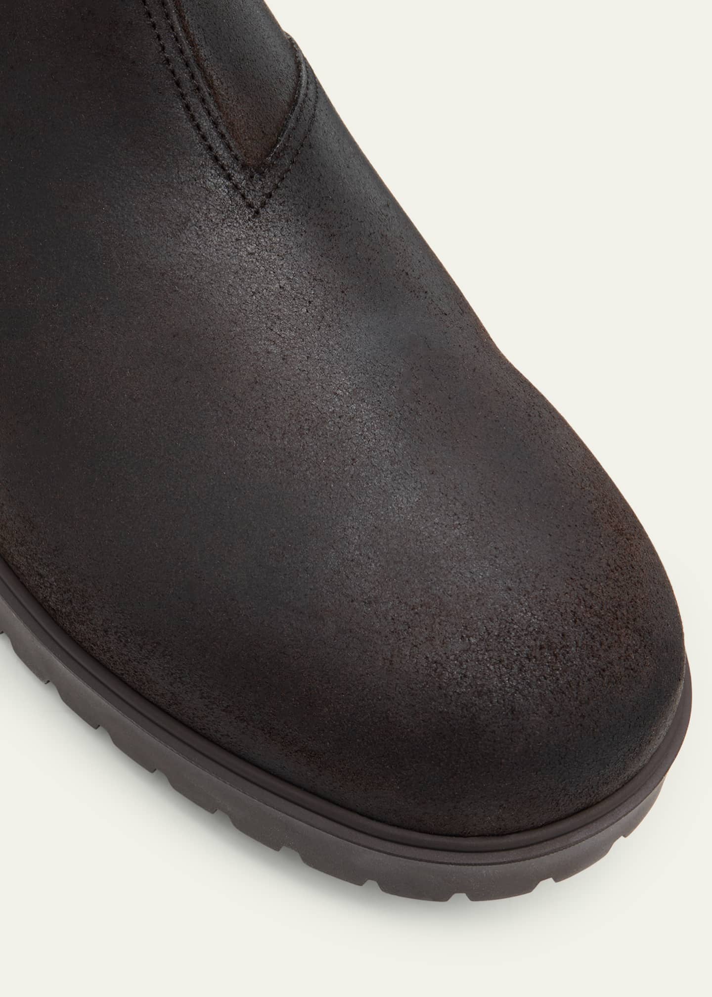Loro Piana Men's Dover Walk Rugged Leather Chelsea Boots Image 5 of 6
