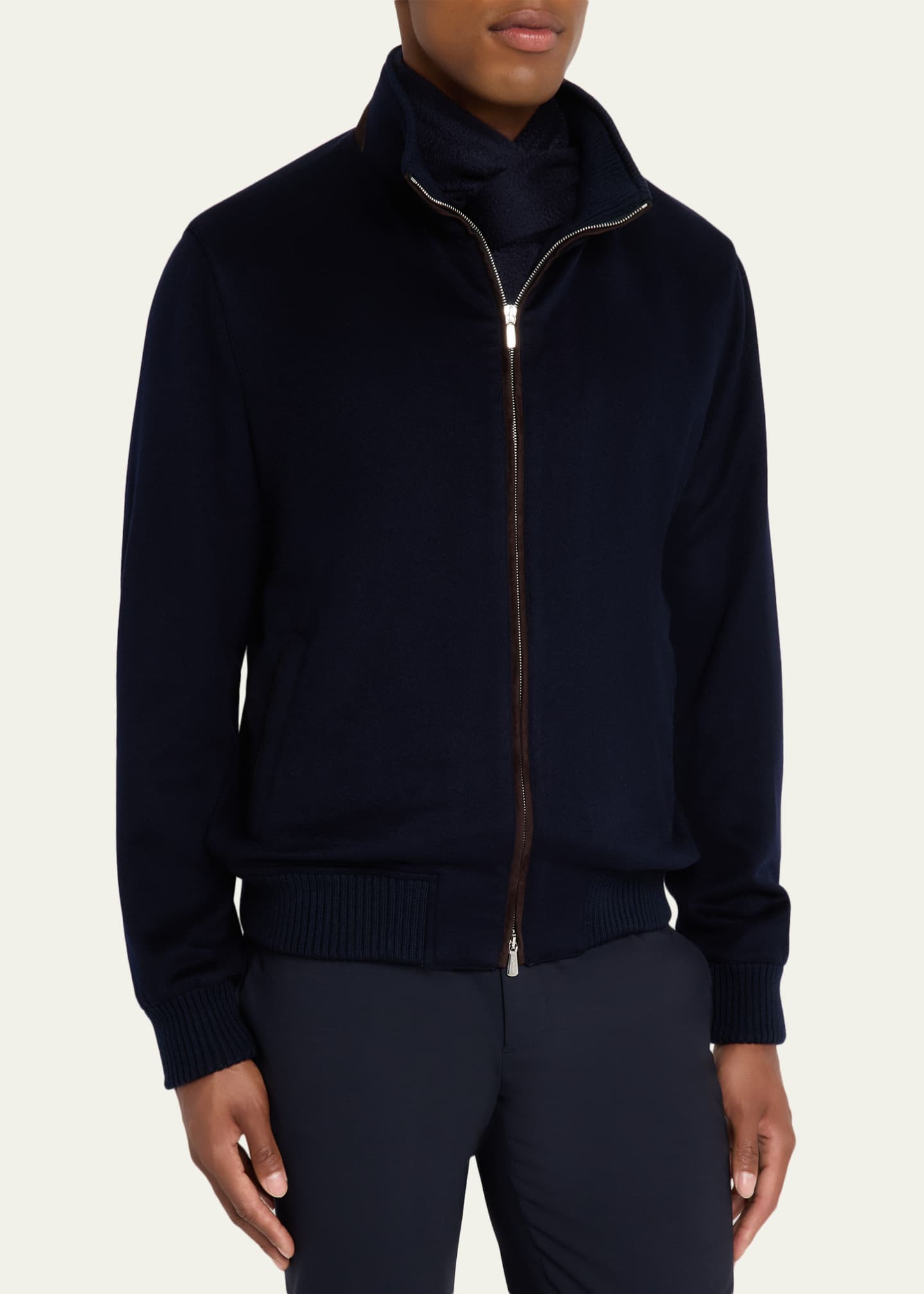 ZEGNA Men's Solid Oasi Cashmere Scarf Image 3 of 4