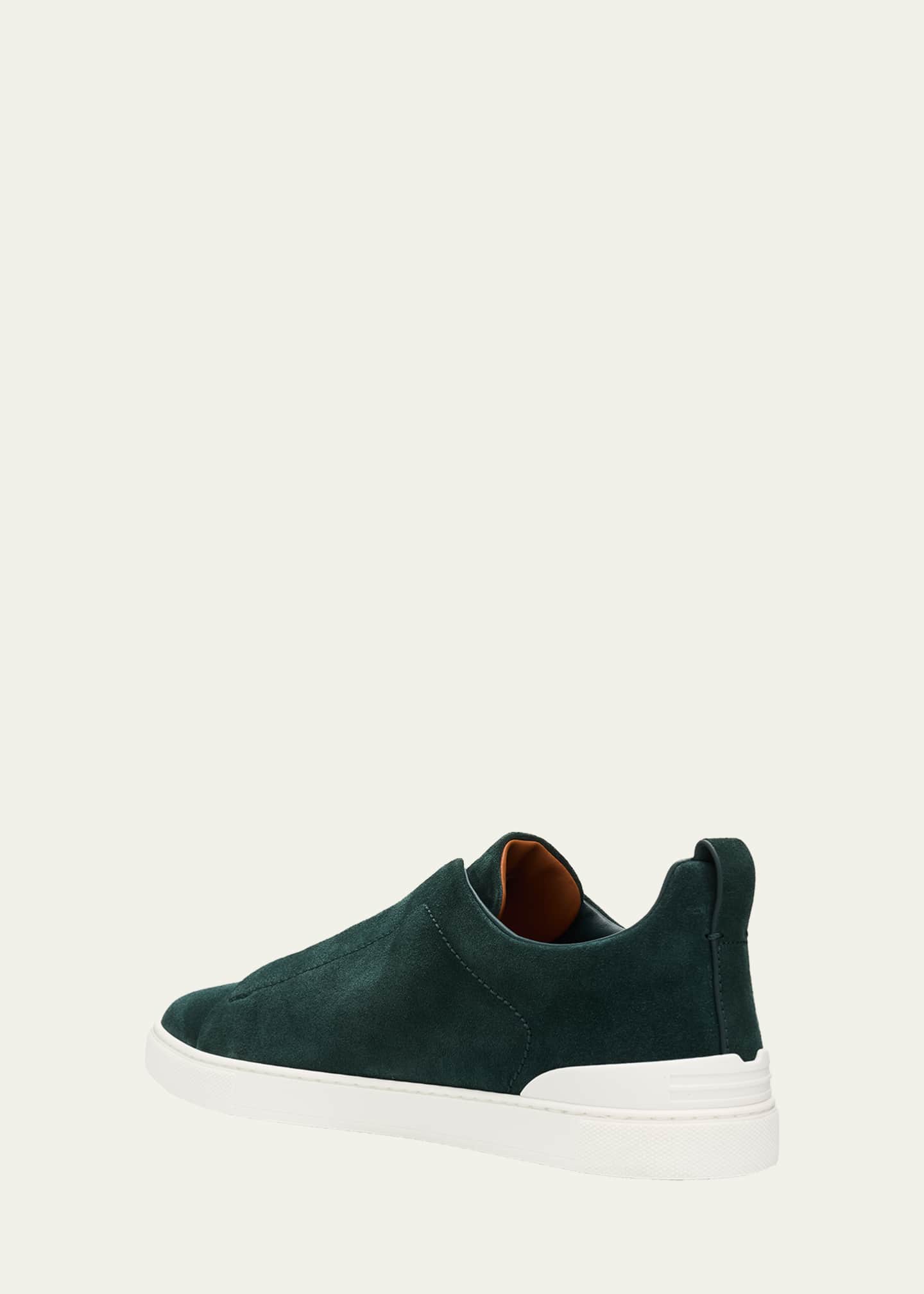 ZEGNA Men's Suede Triple Stitch Slip-On Sneakers - Bergdorf Goodman