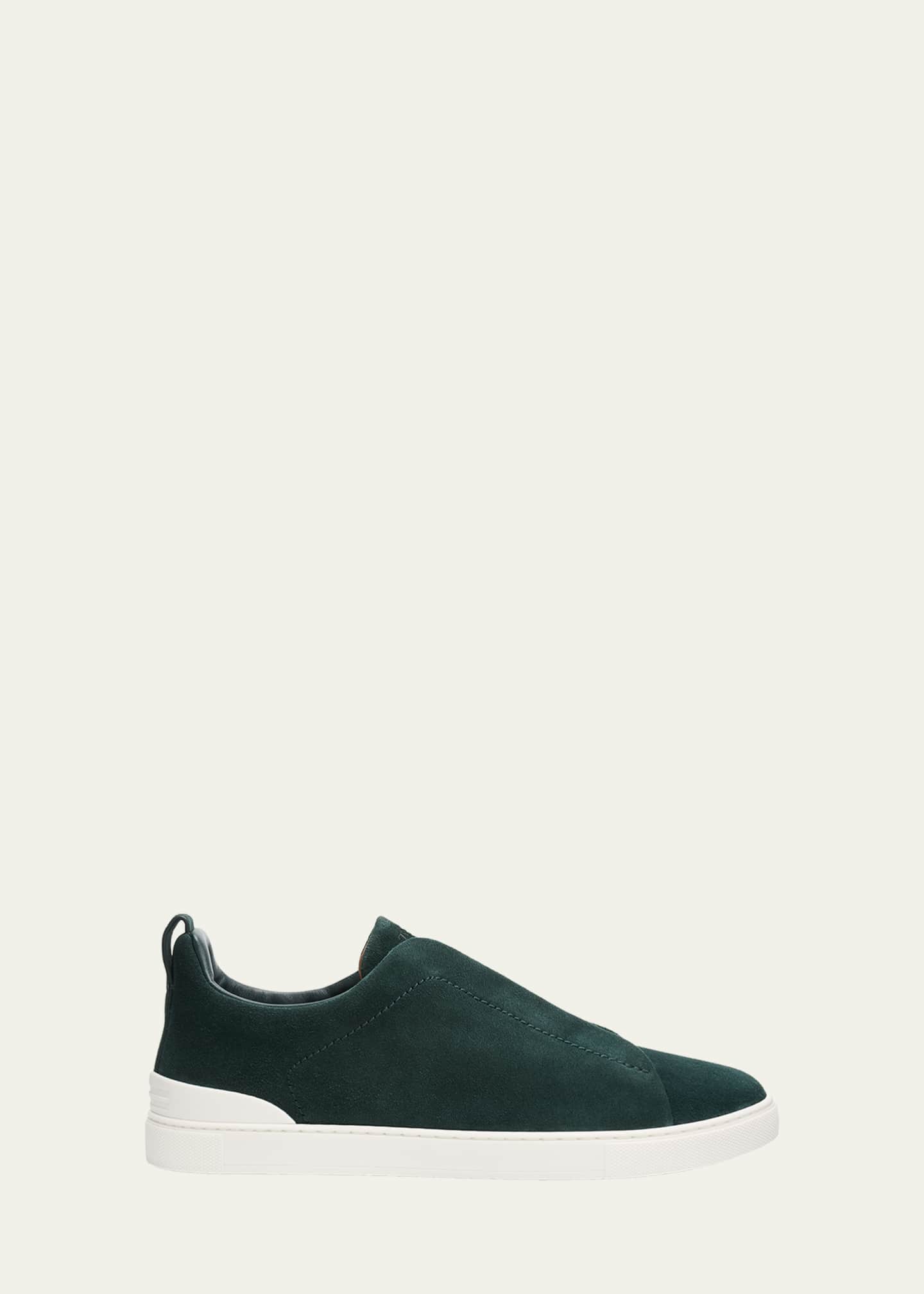 ZEGNA Men's Suede Triple Stitch Slip-On Sneakers - Bergdorf Goodman