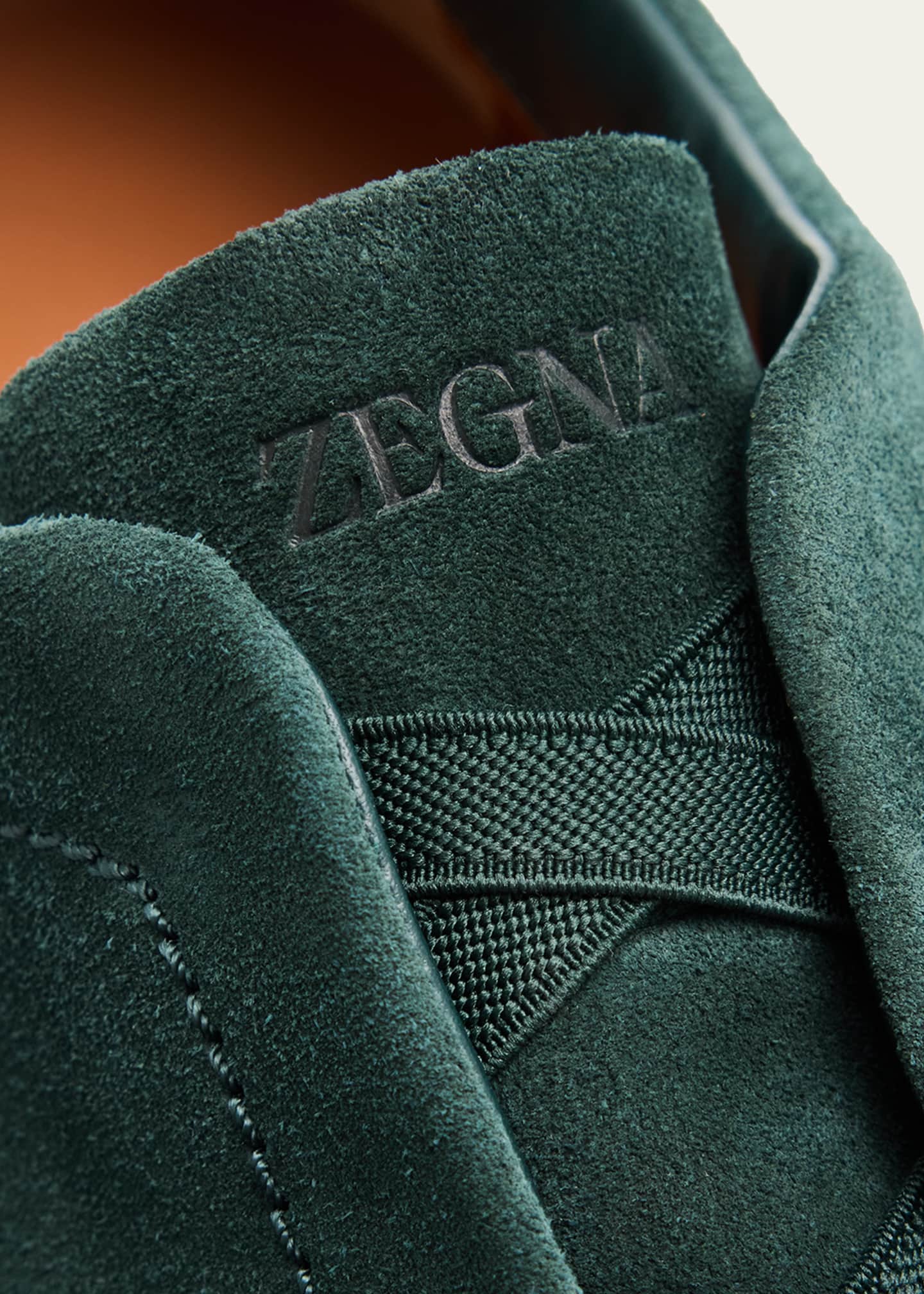 ZEGNA Men's Suede Triple Stitch Slip-On Sneakers - Bergdorf Goodman