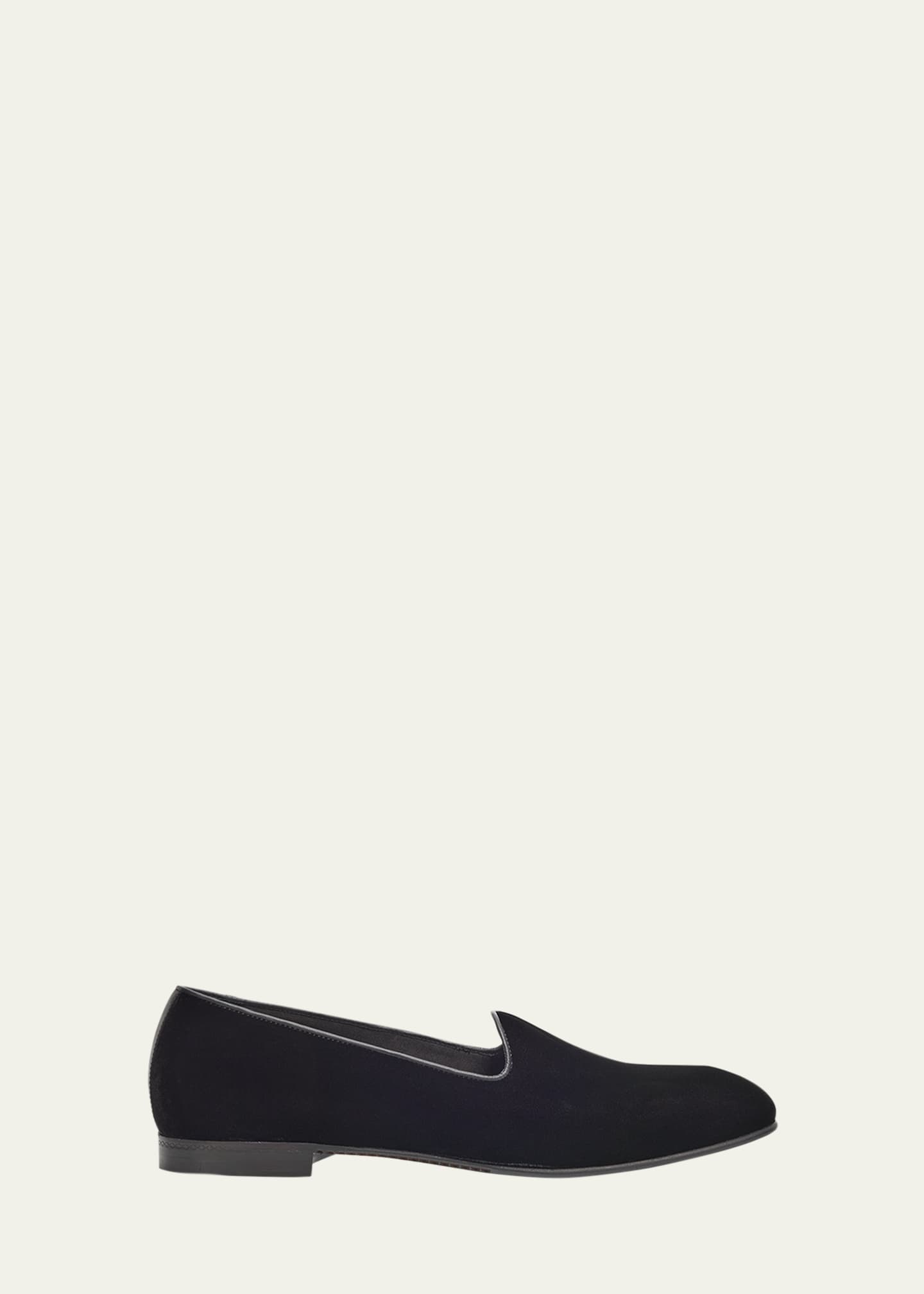 ZEGNA Men's Gala Textile Leather-Trim Loafers - Bergdorf Goodman