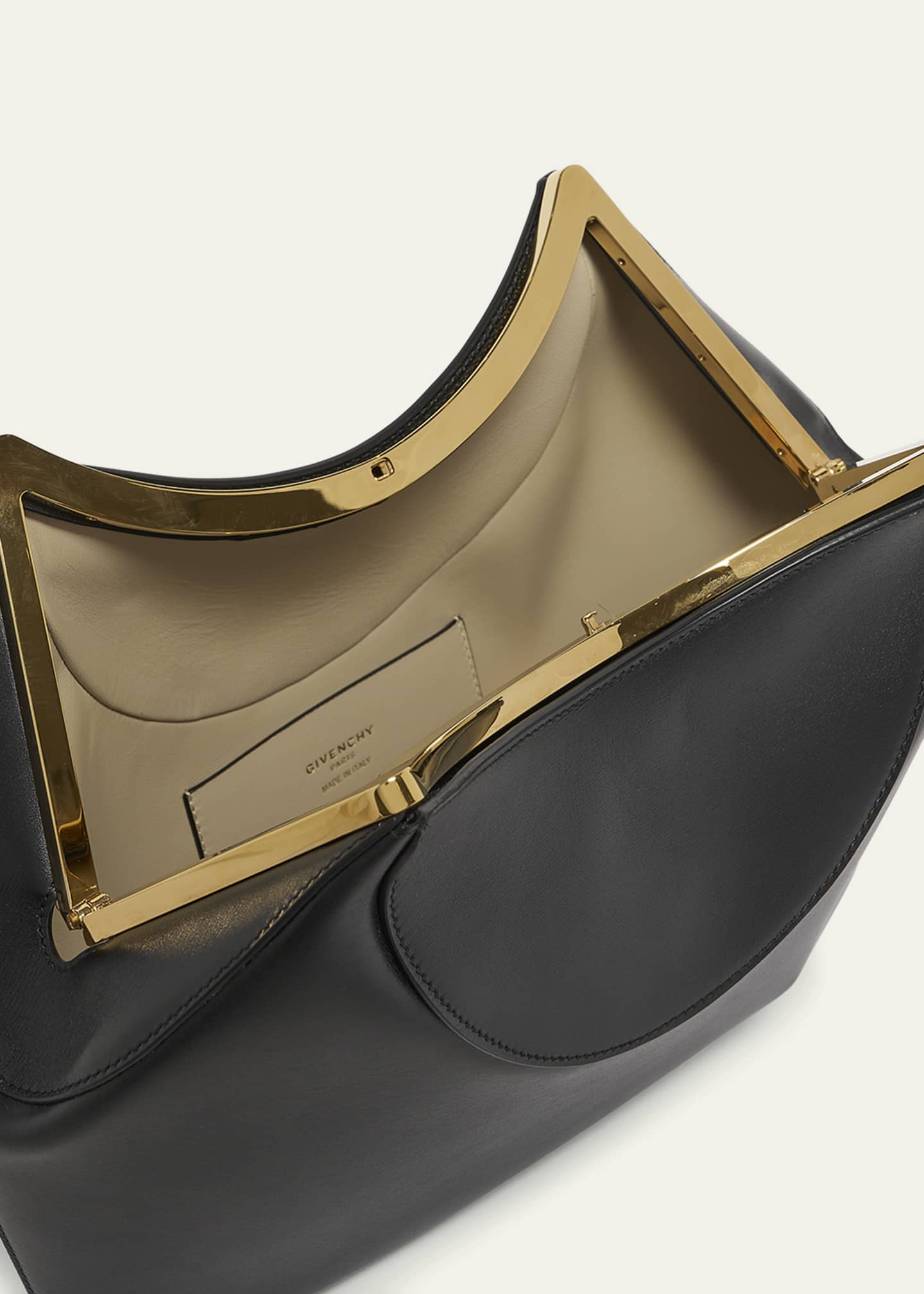 Facet Clutch Bag in Smooth Leather