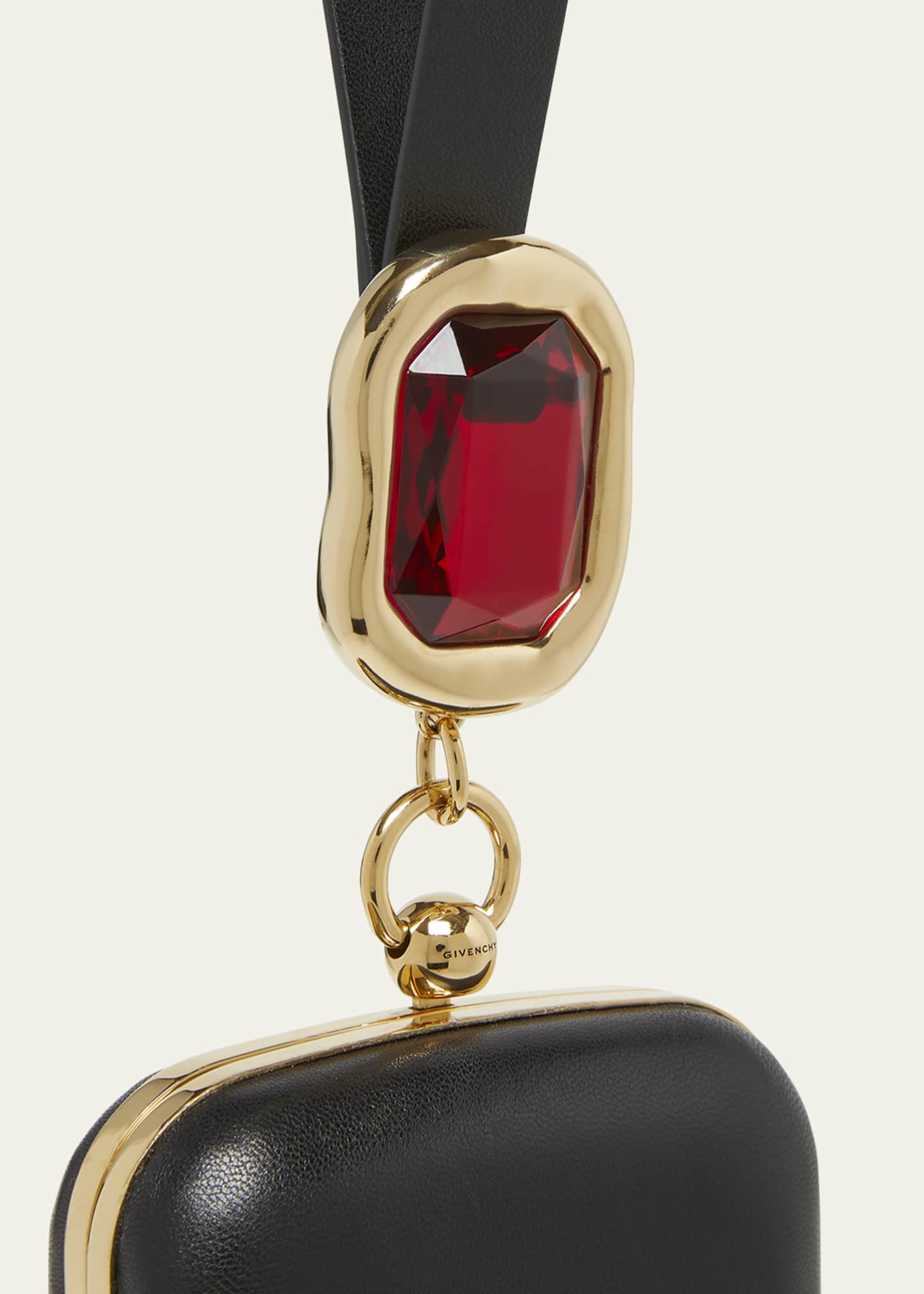 Givenchy Show Crystal-Embellished Minaudiere in Nappa Leather
