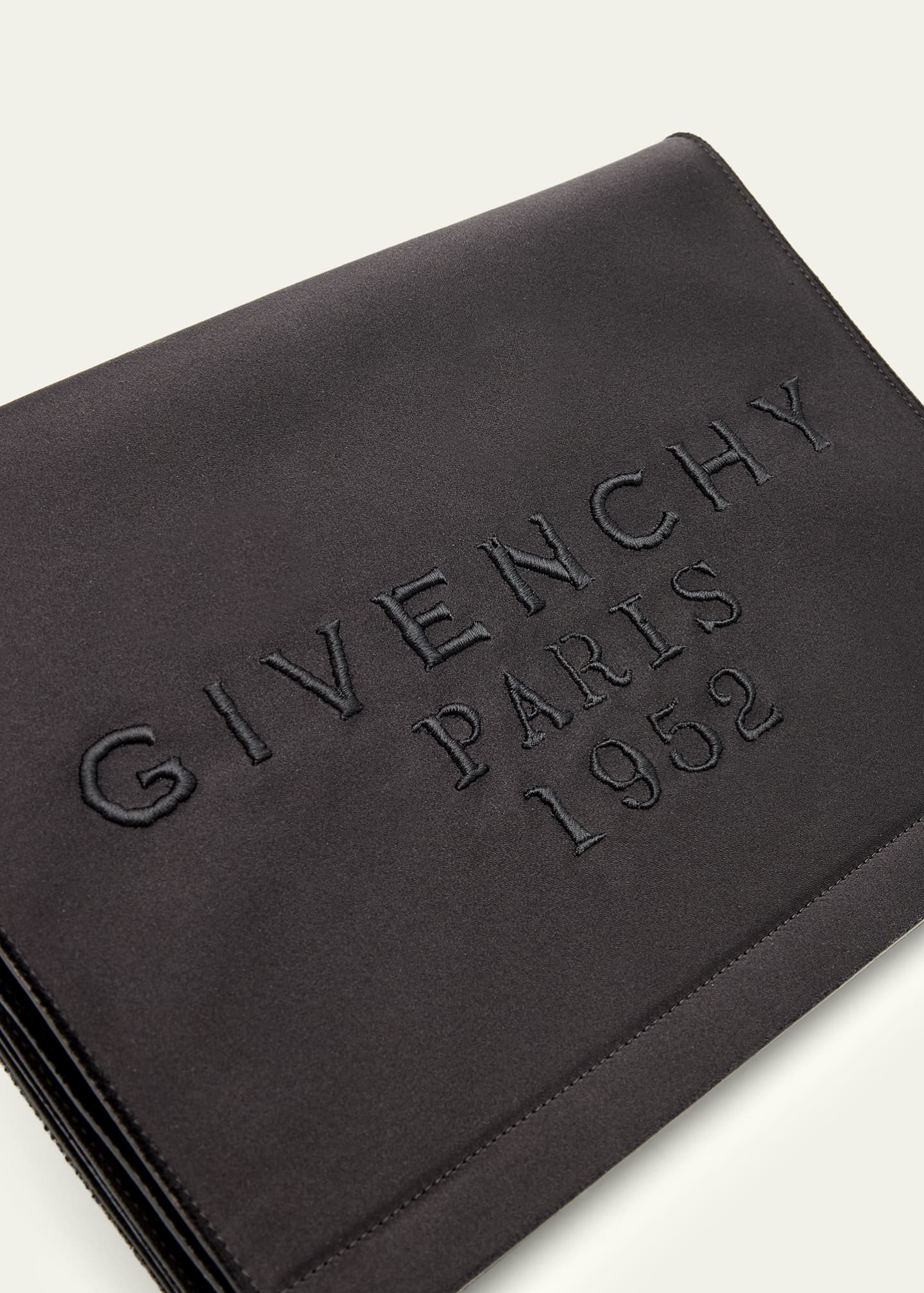 Givenchy Pattern Pochette in Satin with Logo Embroidery - Bergdorf