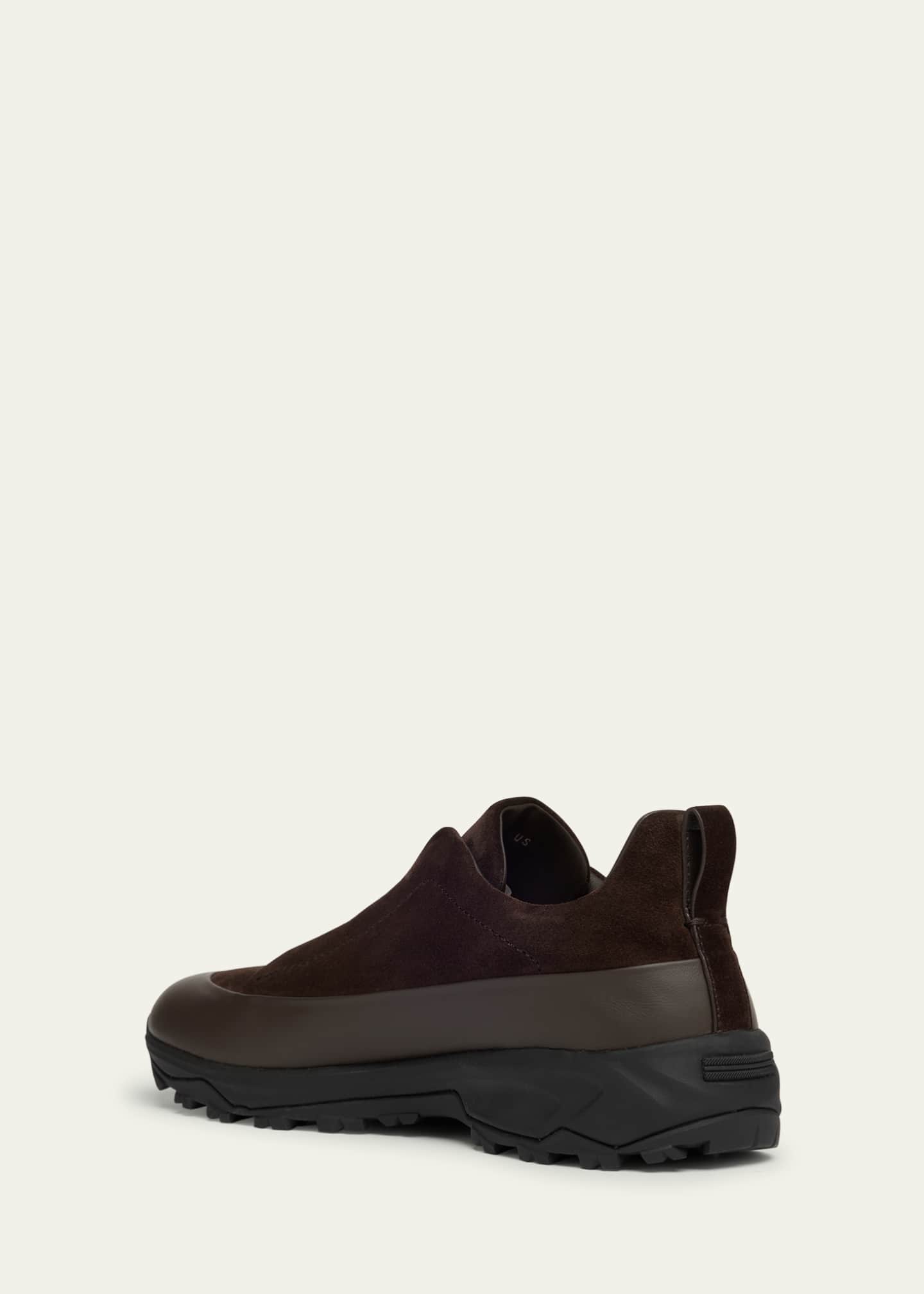 ZEGNA Men's Triple Stitch™ Monte Suede and Leather Slip-On Sneakers Image 4 of 6