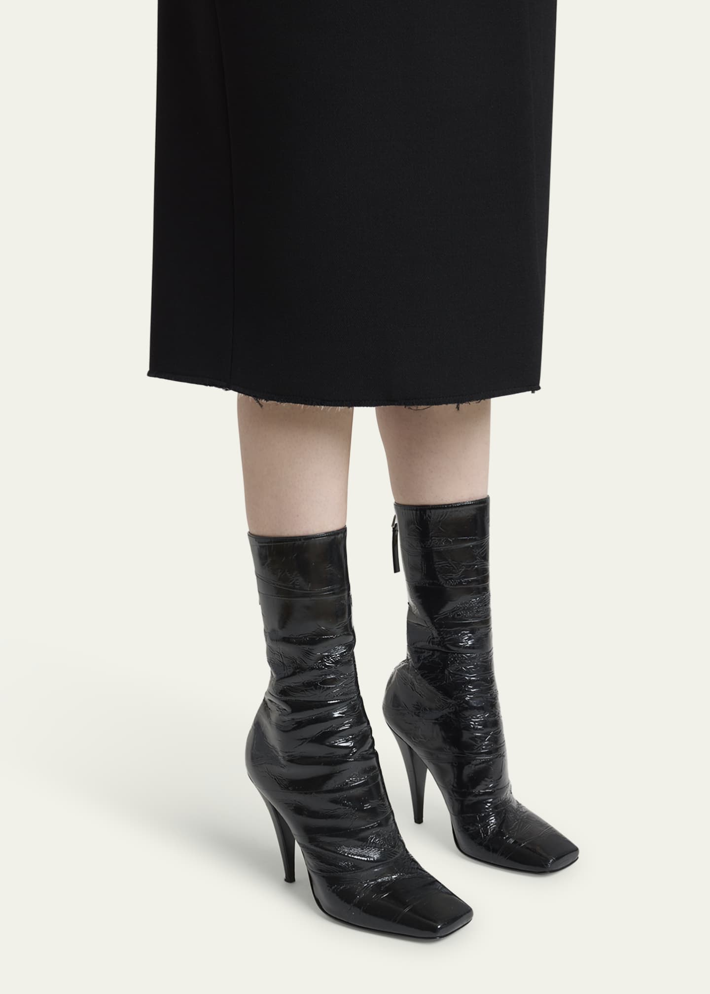 Givenchy Crinkle Leather Ankle Boots - Bergdorf Goodman