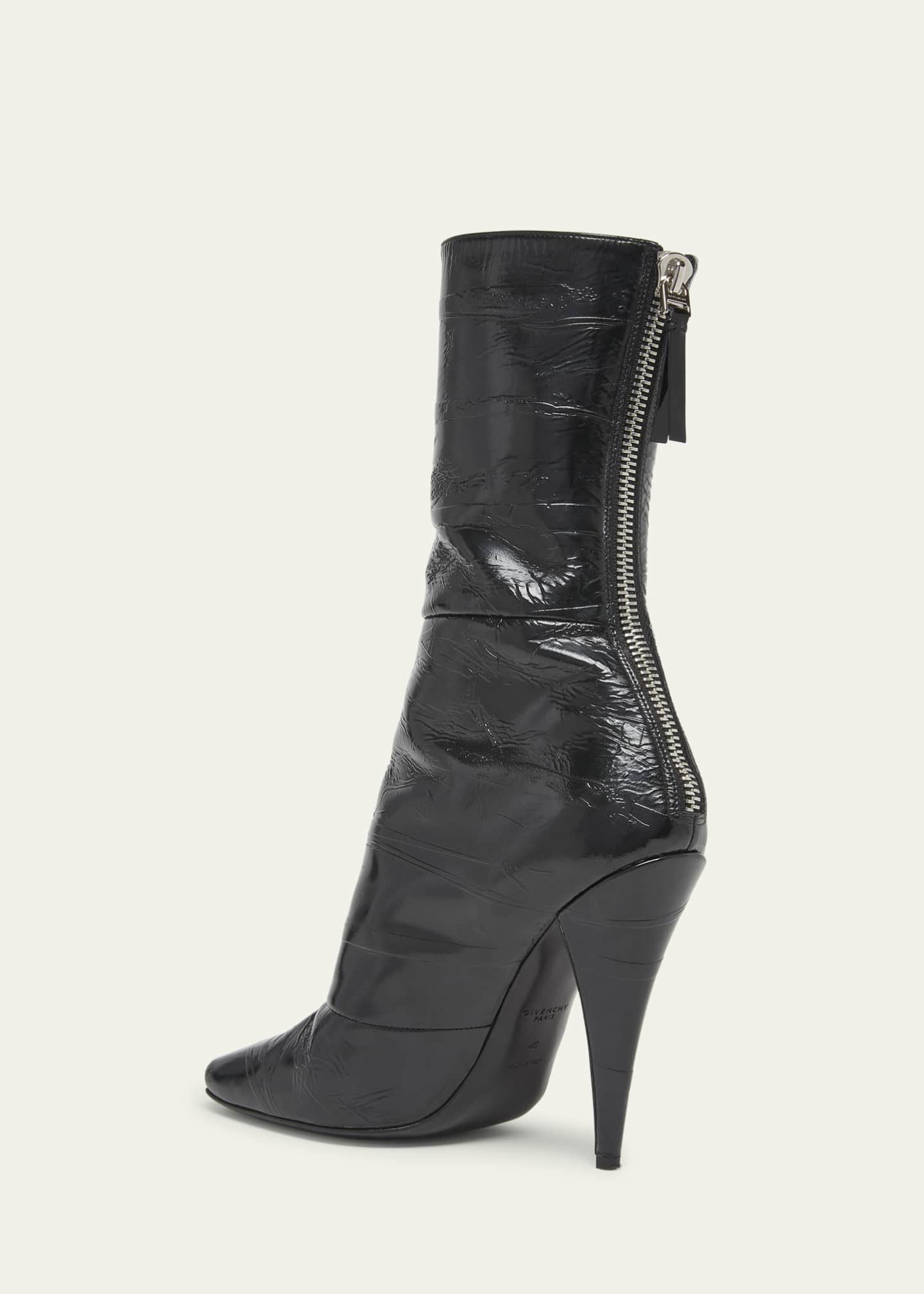 Givenchy Crinkle Leather Ankle Boots - Bergdorf Goodman