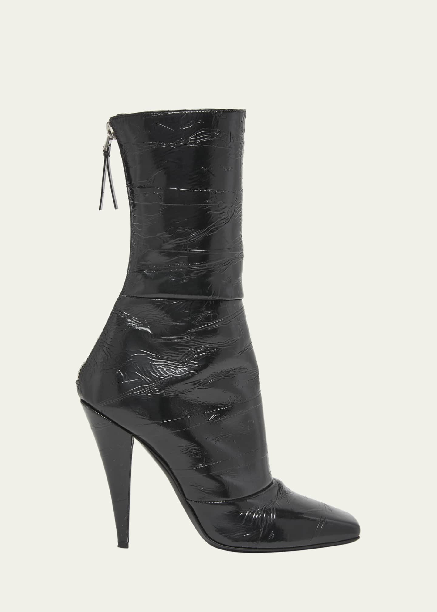 Givenchy Crinkle Leather Ankle Boots - Bergdorf Goodman