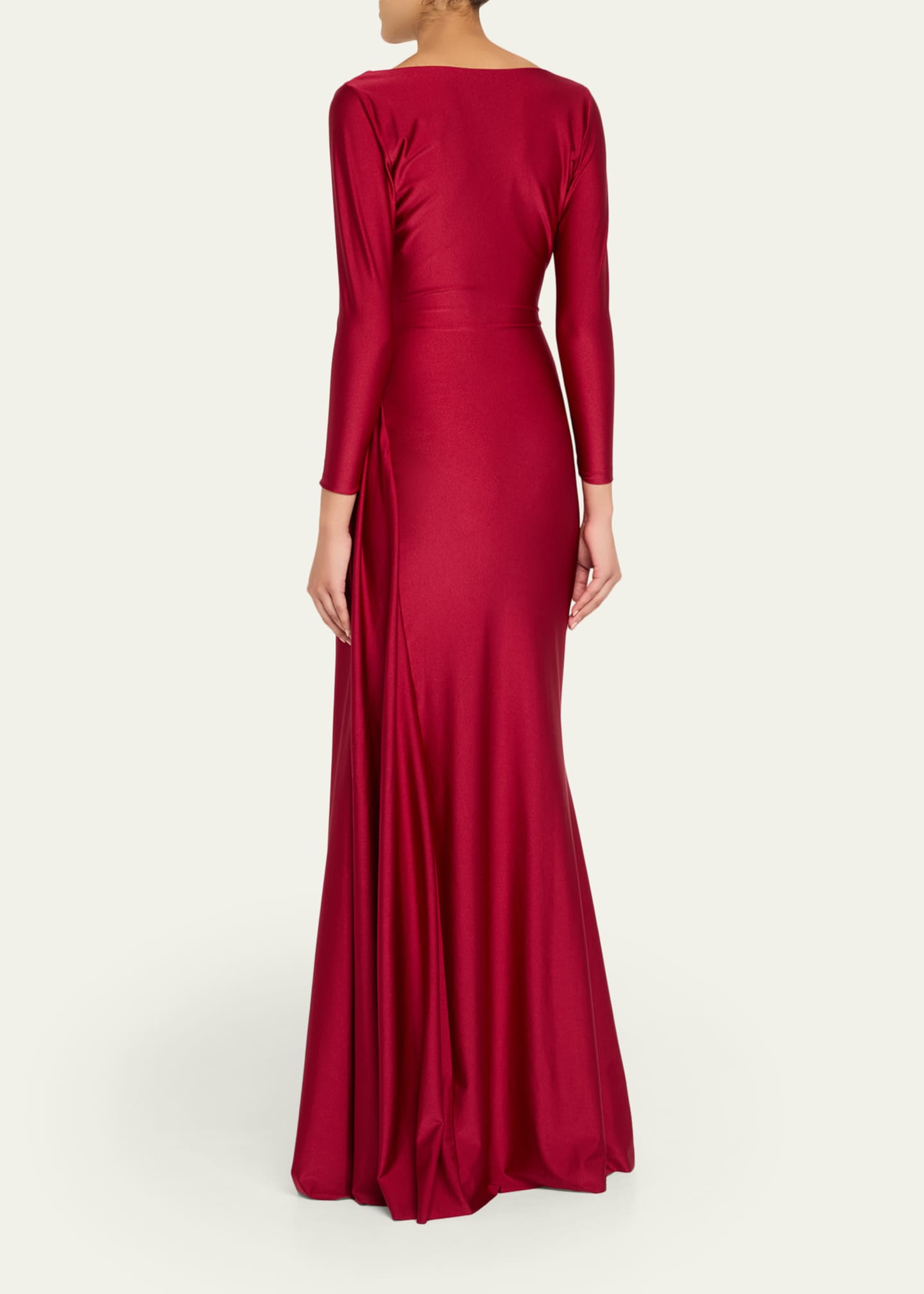 Koly Draped Surplice Jersey Gown