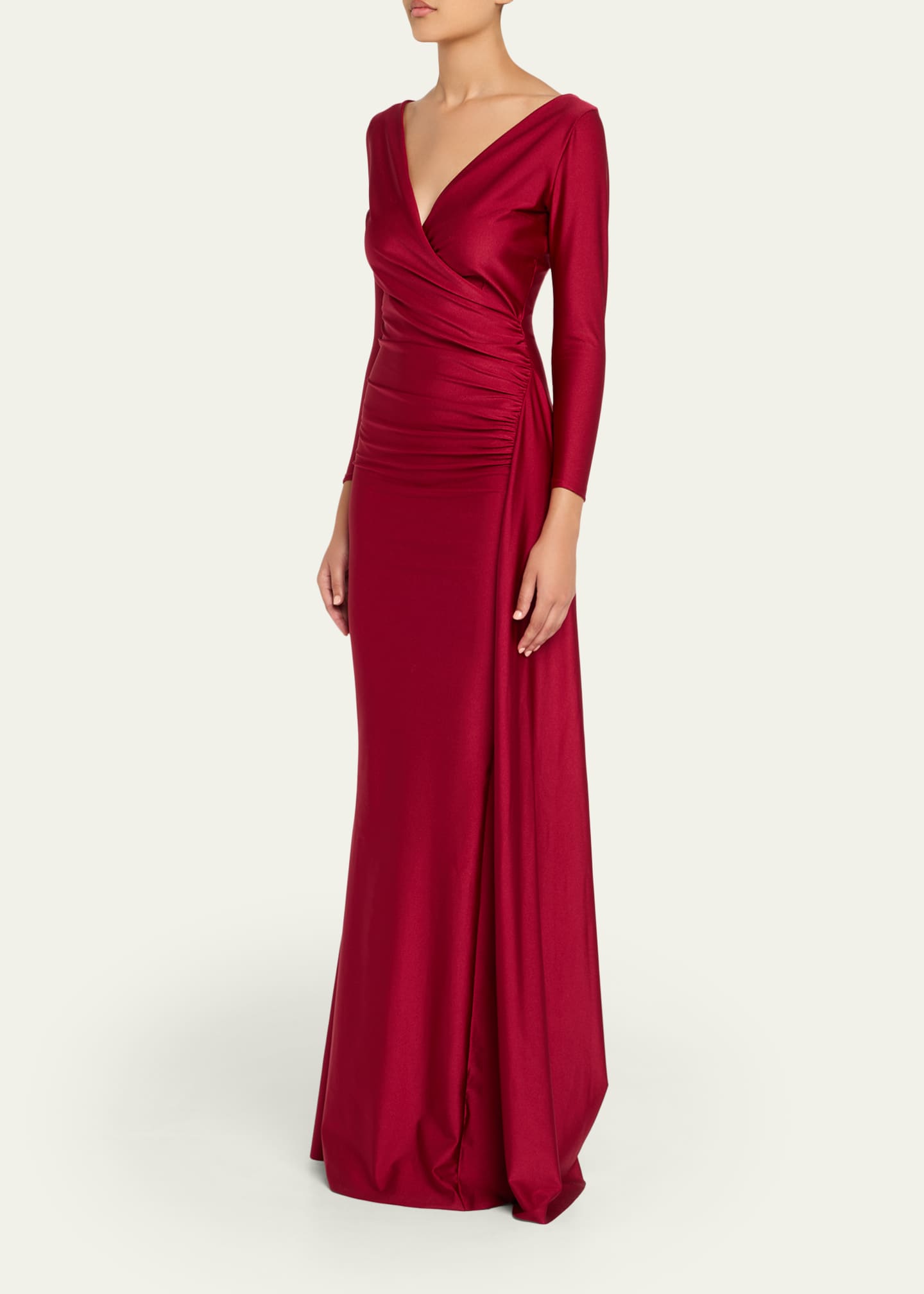 Koly Draped Surplice Jersey Gown