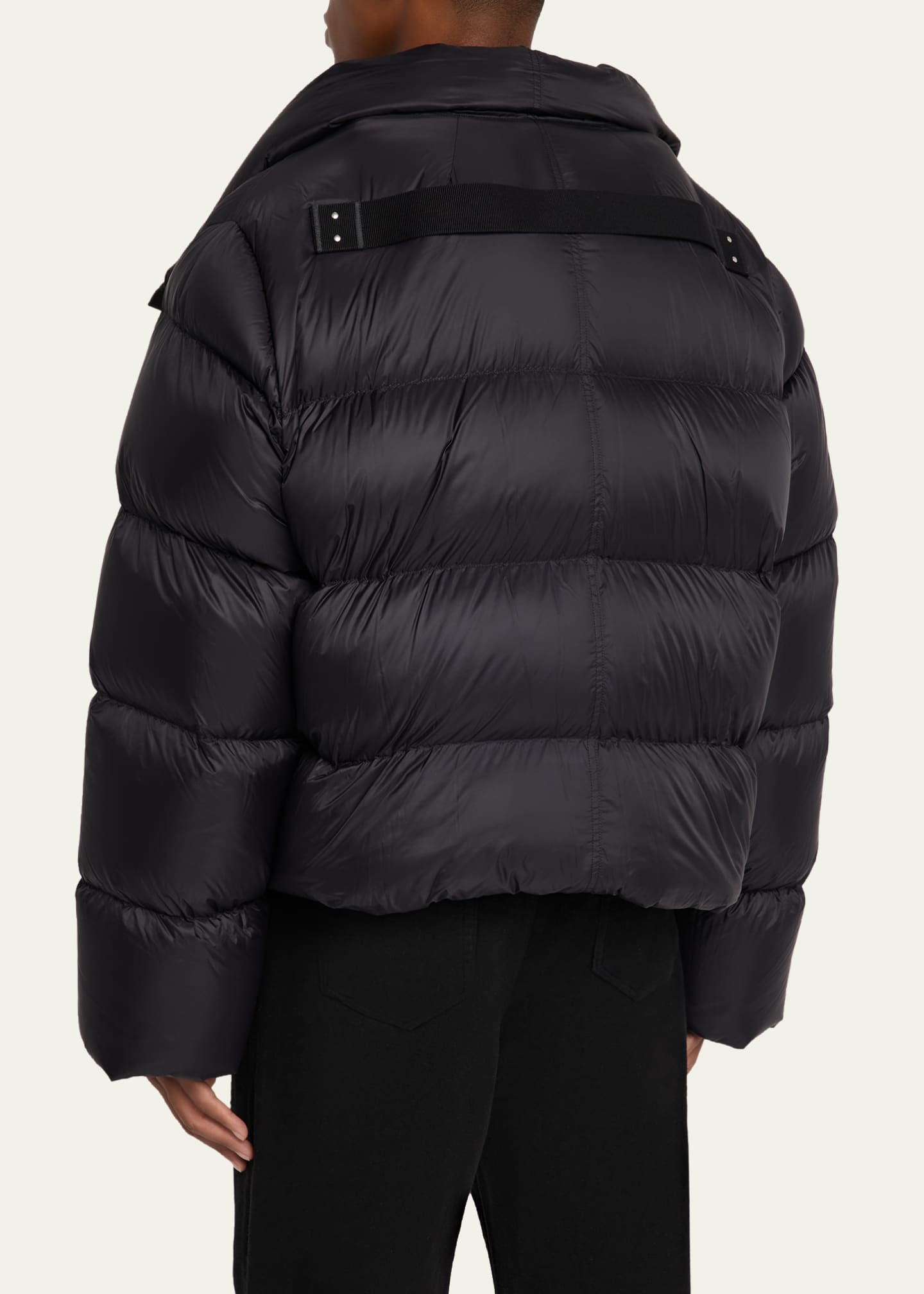 Rick Owens Men's Nylon Cropped Turtleneck Puffer Jacket - Bergdorf