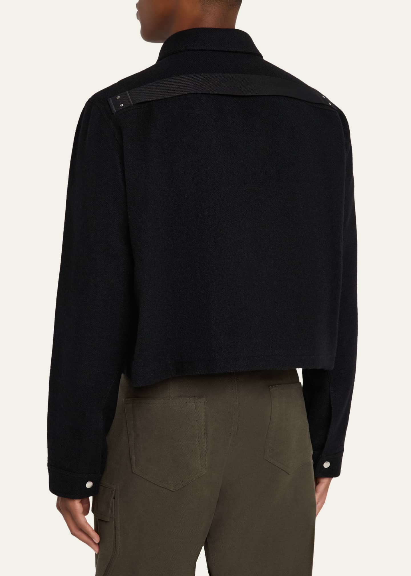 Rick Owens Men's Alice Wool Cropped Full-Zip Blouson - Bergdorf