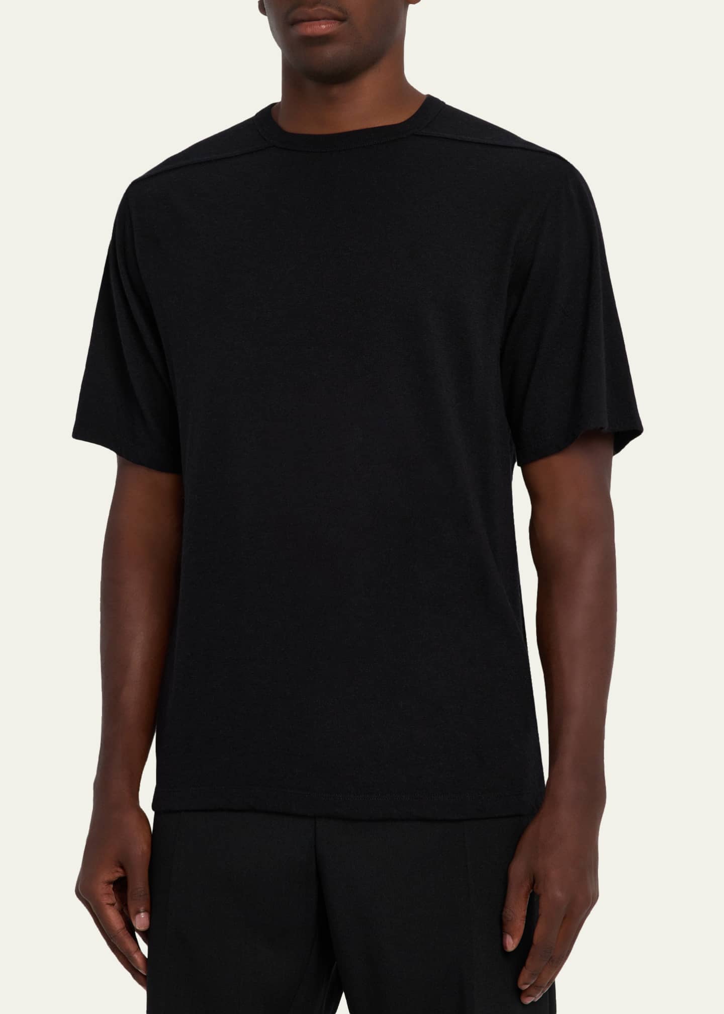 Rick Owens Men's Wool-Blend Jersey Crewneck T-Shirt - Bergdorf Goodman