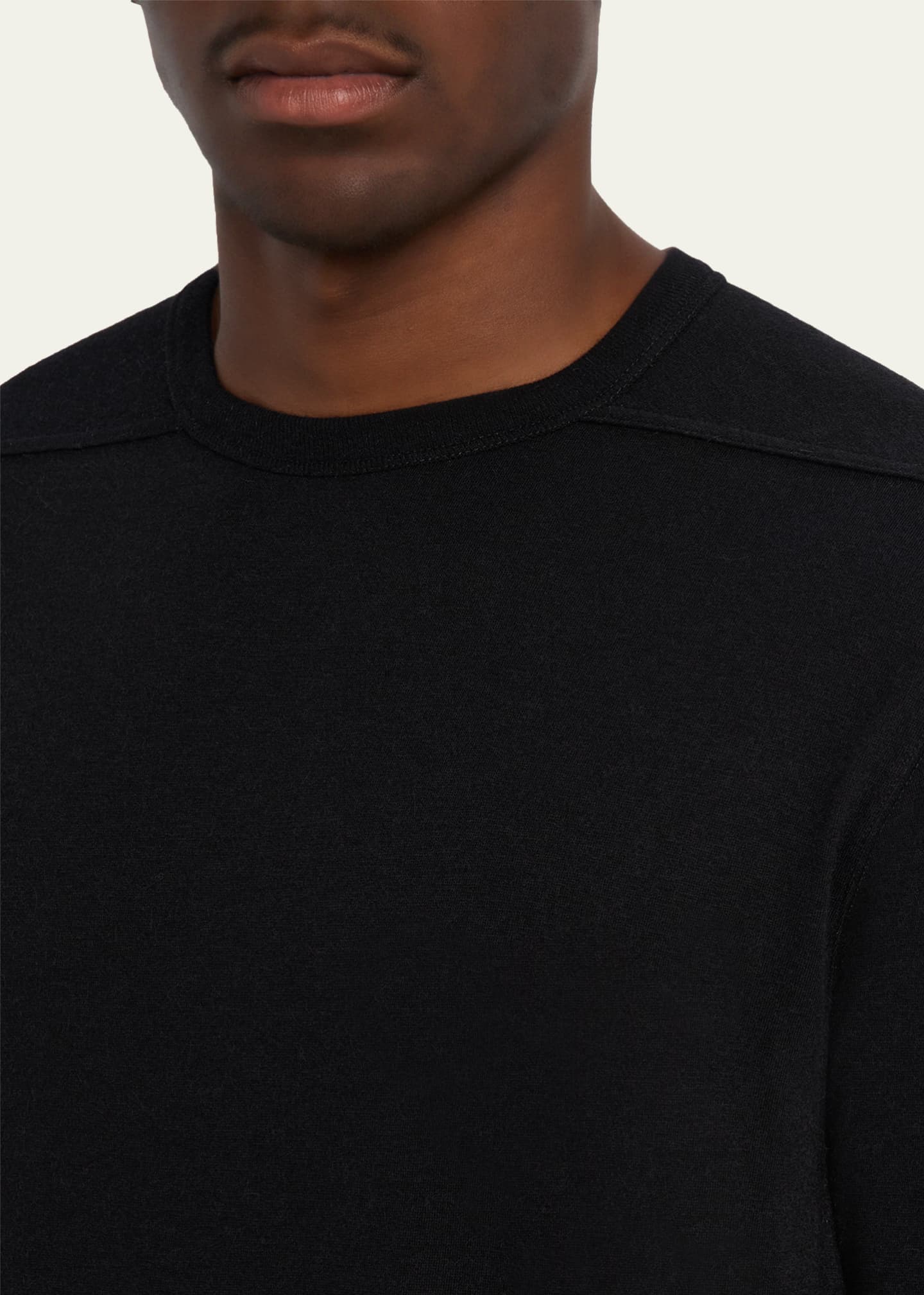 Zam Barrett ウール 長袖カットソー アルチザン Rick Owens Rick Owens Men's Wool-Blend Jersey Crewneck T-Shirt - Bergdorf Goodman