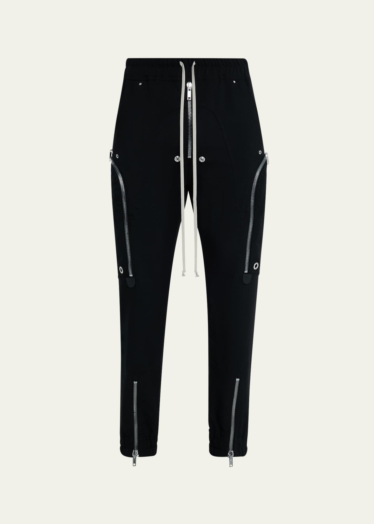 Rick Owens Men's Zipped Wool Drawstring Pants - Bergdorf Goodman