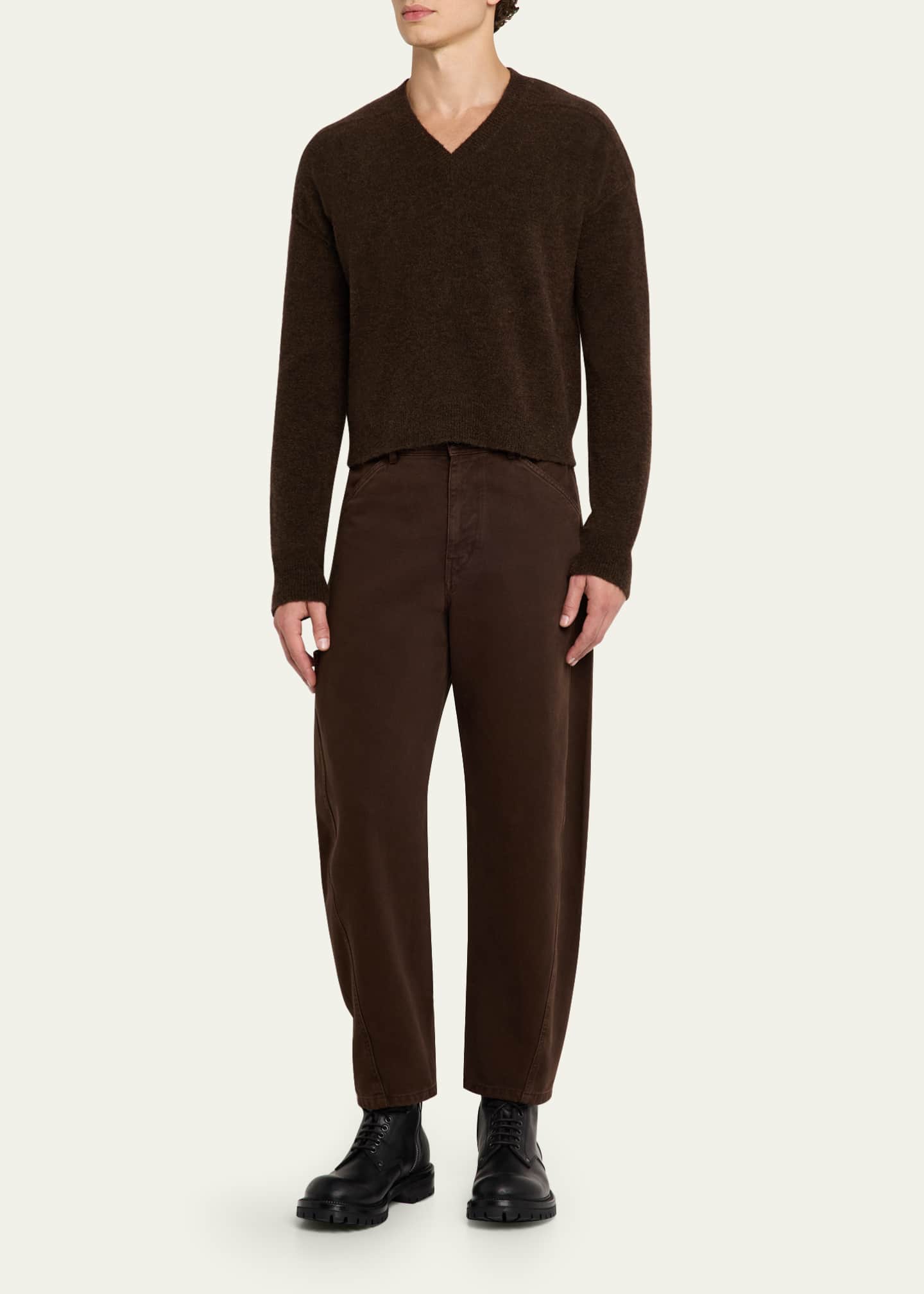 R828.5 Rick Owens ニットネックウォーマー ブラウン R828.5 Rick Owens ニットネックウォーマー ブラウン メンズ