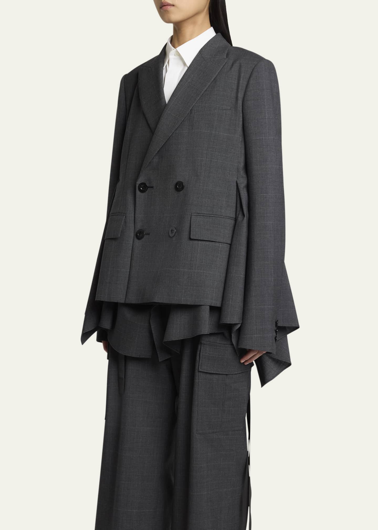 ジャケット・アウター Sacai gray panel tailored jacket 22aw ジャケット・アウター Sacai gray panel tailored jacket 22aw