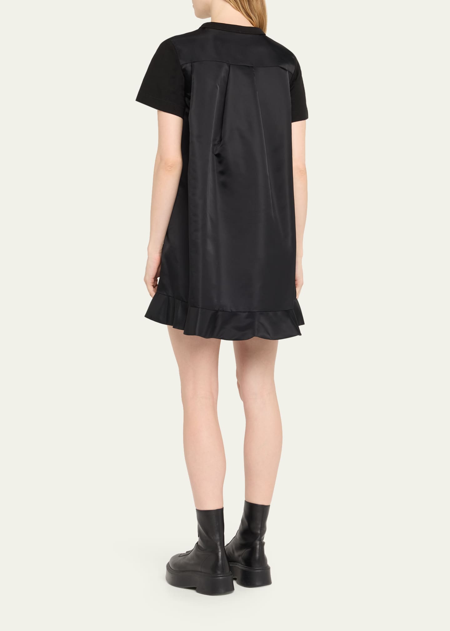 【sacai】Dress SACAI Nylon-Cotton Hybrid Mini Dress - Bergdorf Goodman