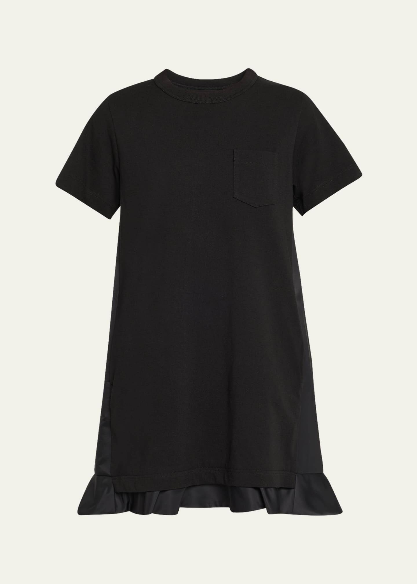 SACAI Nylon-Cotton Hybrid Mini Dress - Bergdorf Goodman