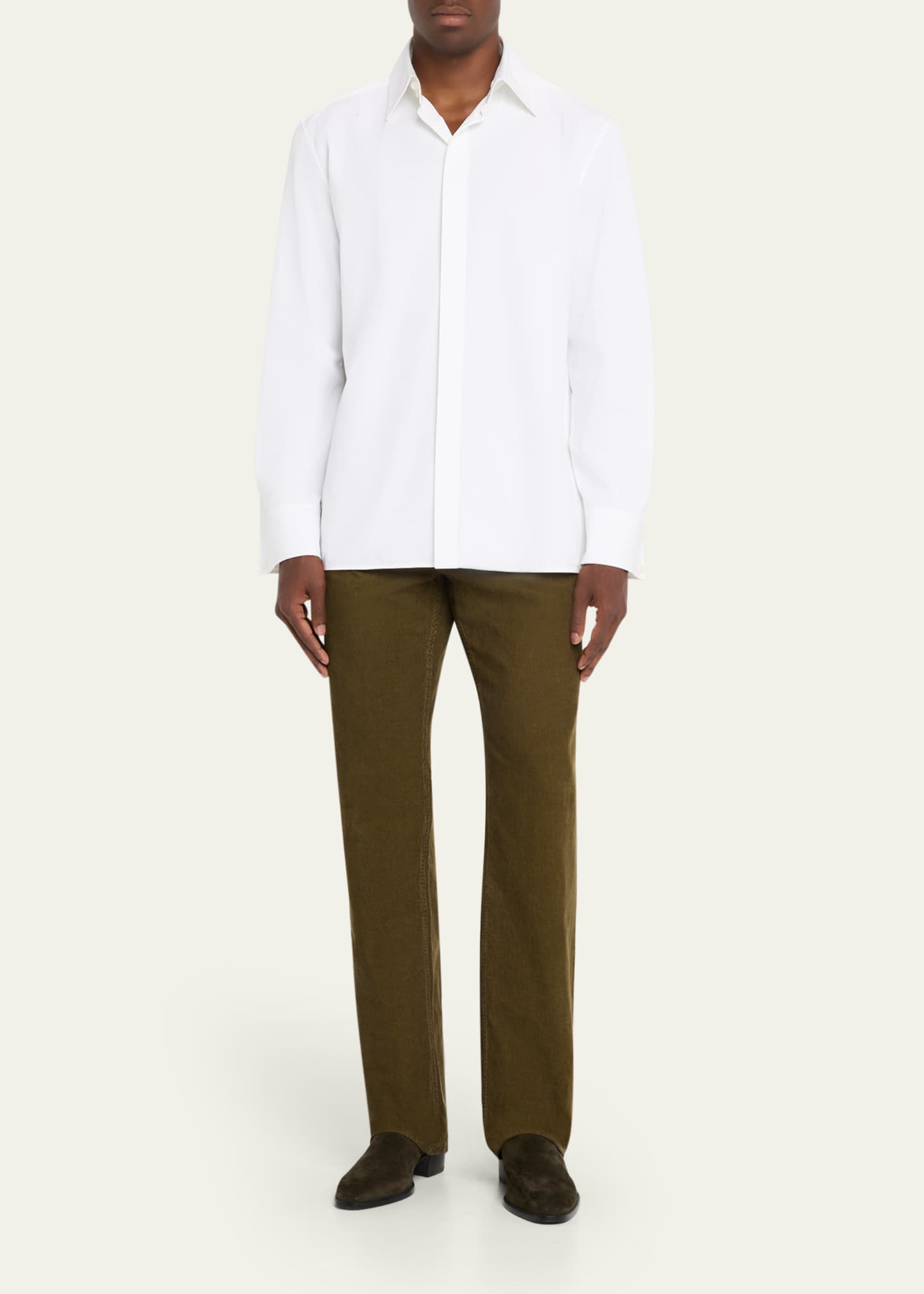 Saint Laurent Men's Vintage Corduroy Straight-Leg Jeans Image 2 of 5