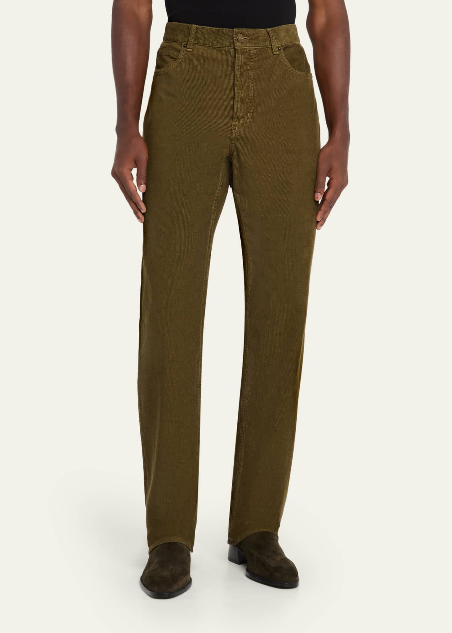 Saint Laurent Men's Vintage Corduroy Straight-Leg Jeans Image 4 of 5
