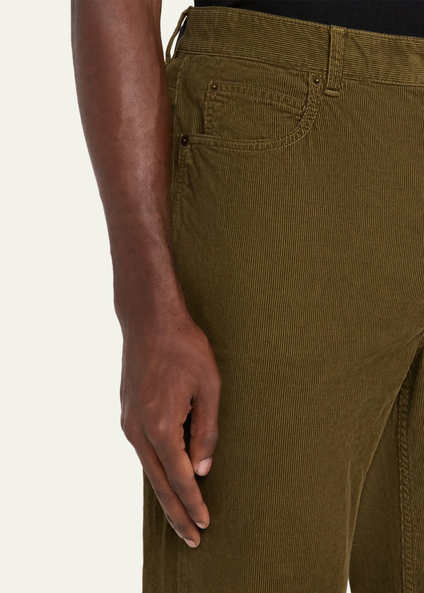 Saint Laurent Men's Vintage Corduroy Straight-Leg Jeans Image 5 of 5