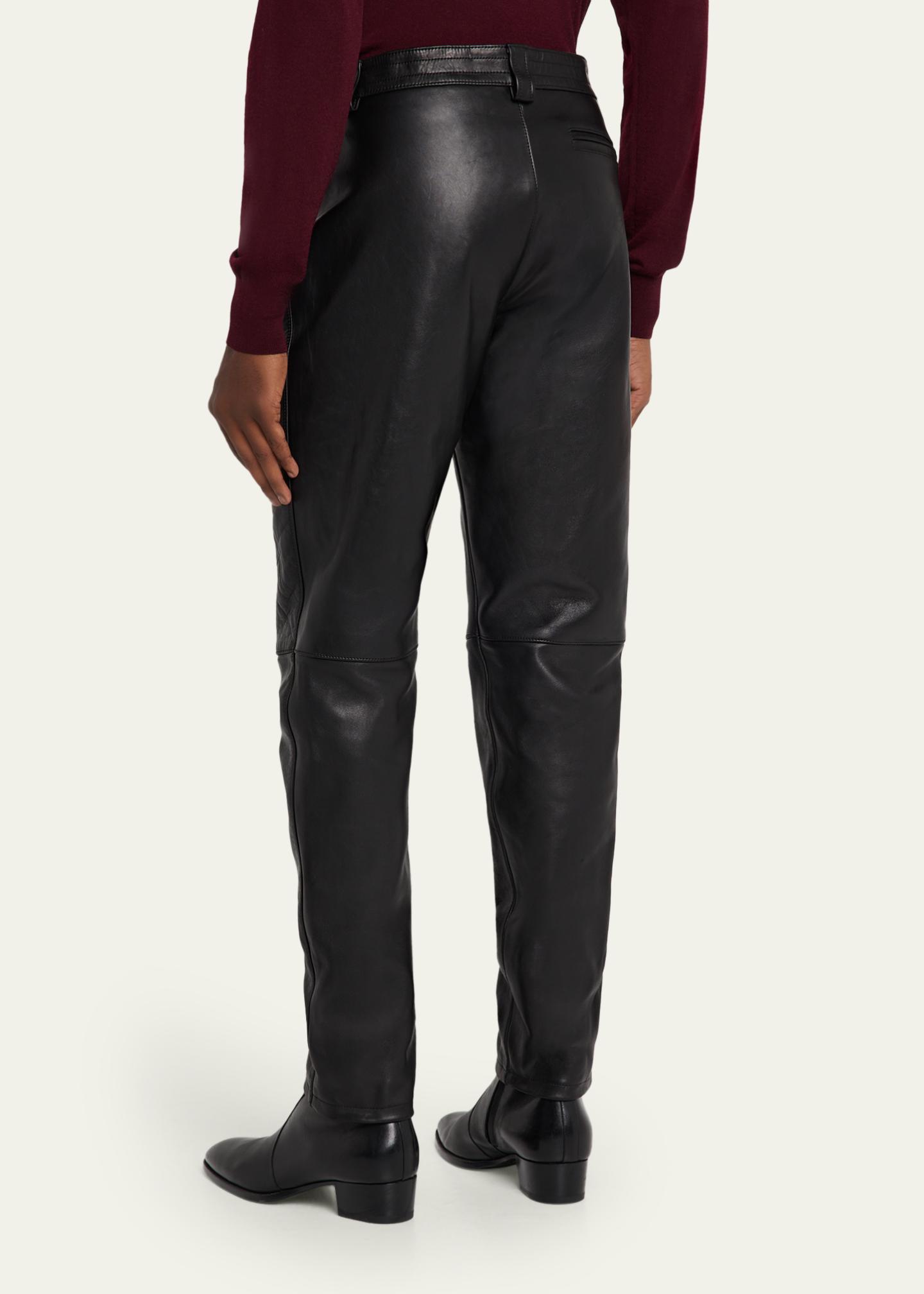 パンツ Saint Laurent leather pants Saint Laurent Men's Slim Textured Leather Pants - Bergdorf Goodman