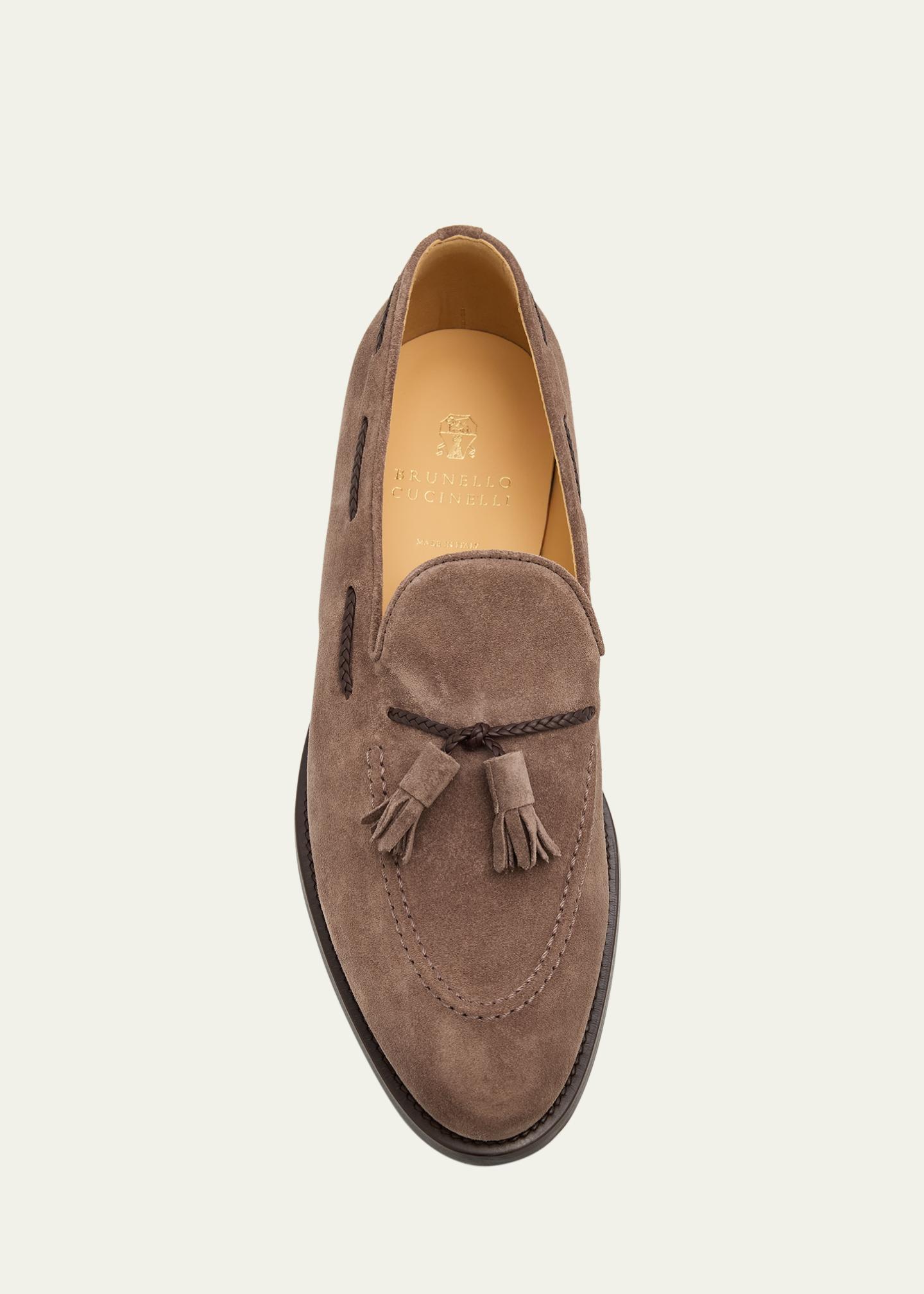 Brunello Cucinelli Rich Brown Leather Slip-Ons BRUNELLO CUCINELLI 895$ Brown Slip-on Shoes Espadrilles  main image 2
