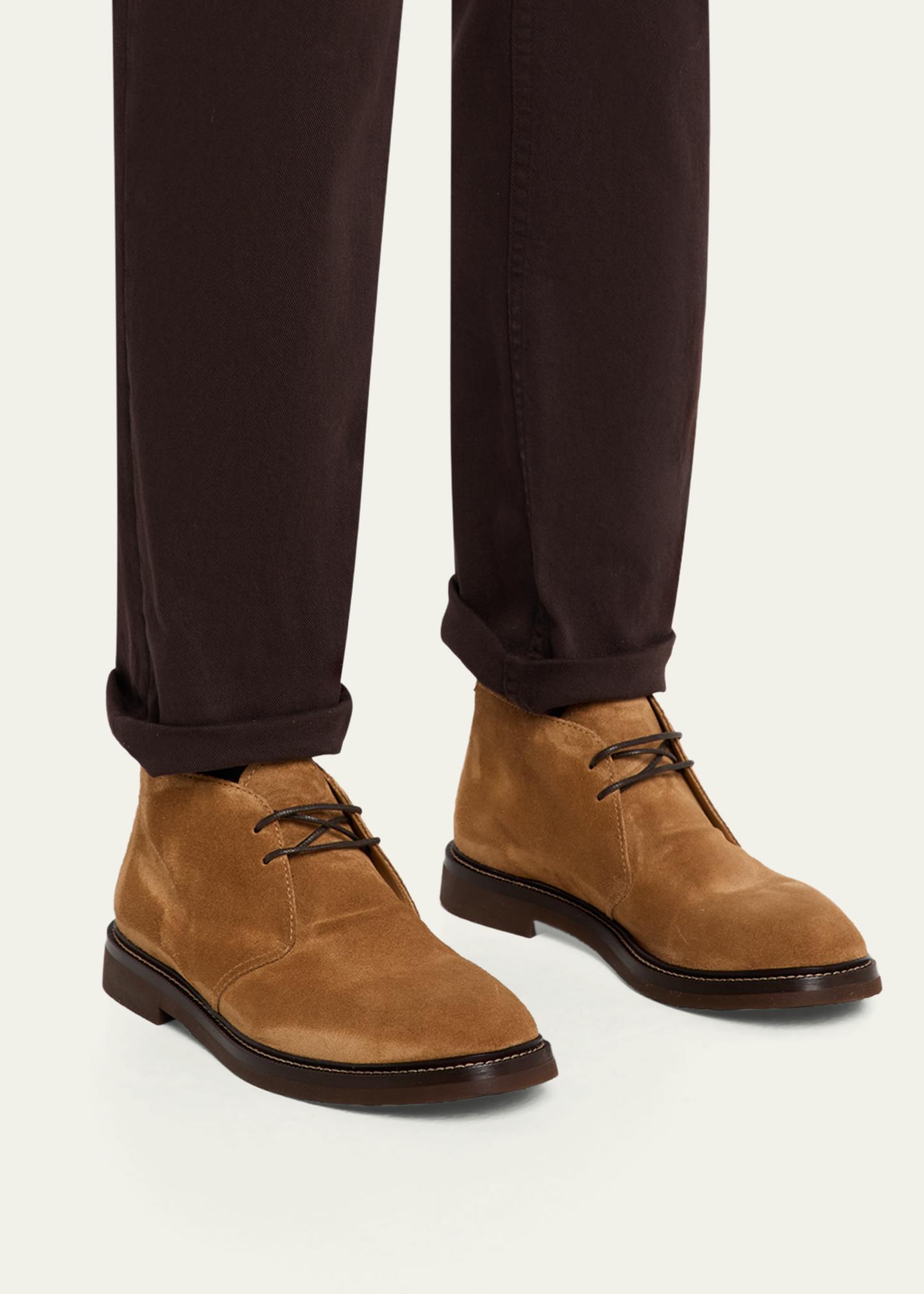 Brunello Cucinelli Men's Suede Rubber-Sole Chukka Boots - Bergdorf