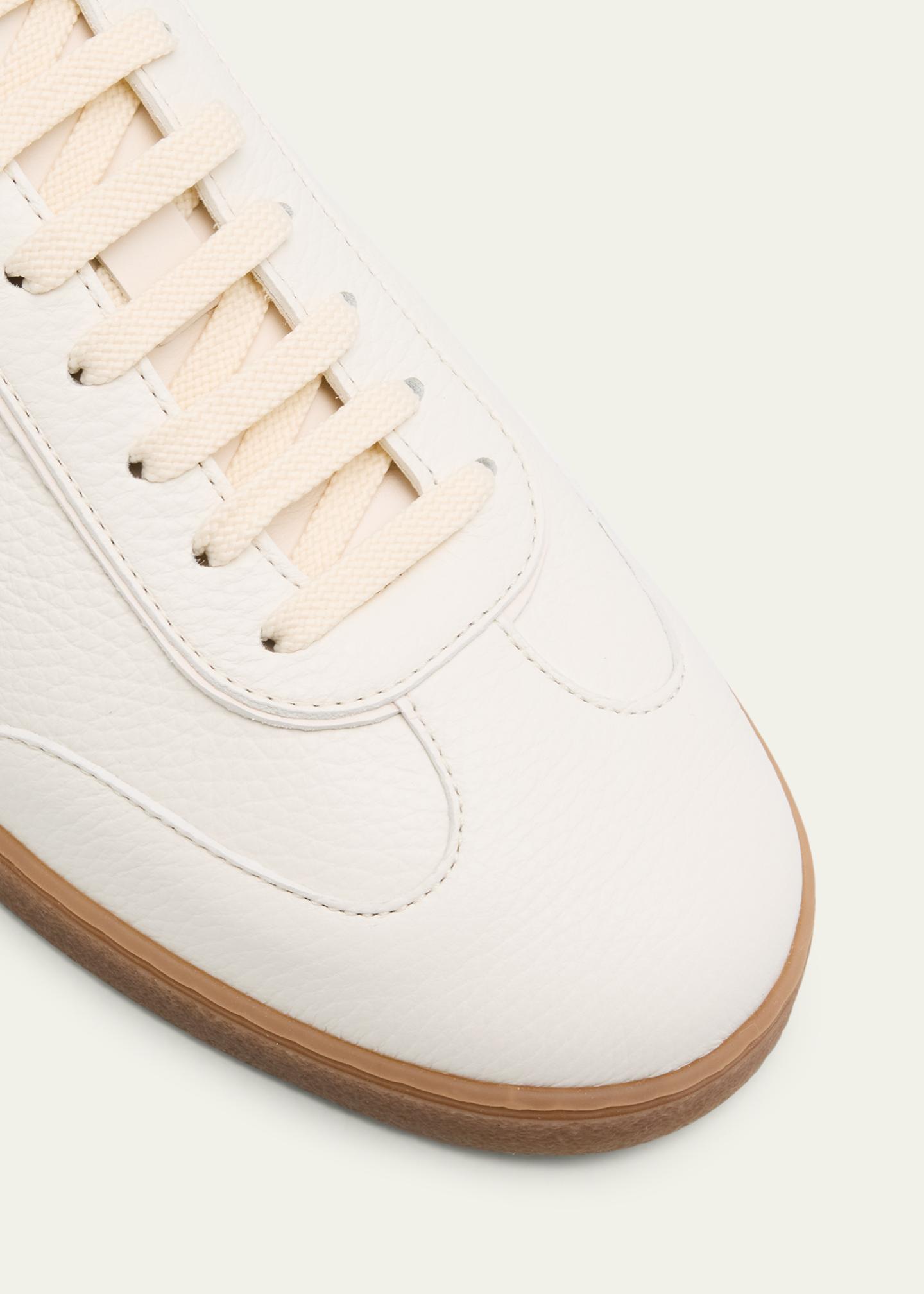 Brunello Cucinelli Men's Deerskin Leather T-Toe Sneakers