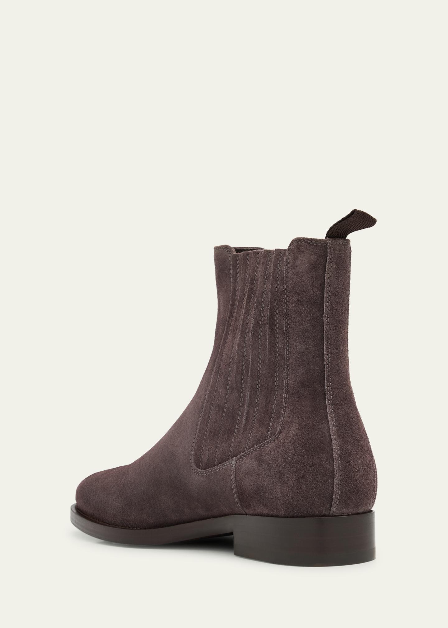 Brunello Cucinelli men’s dark brown suede Chelsea boots Brunello Cucinelli Men main image 3
