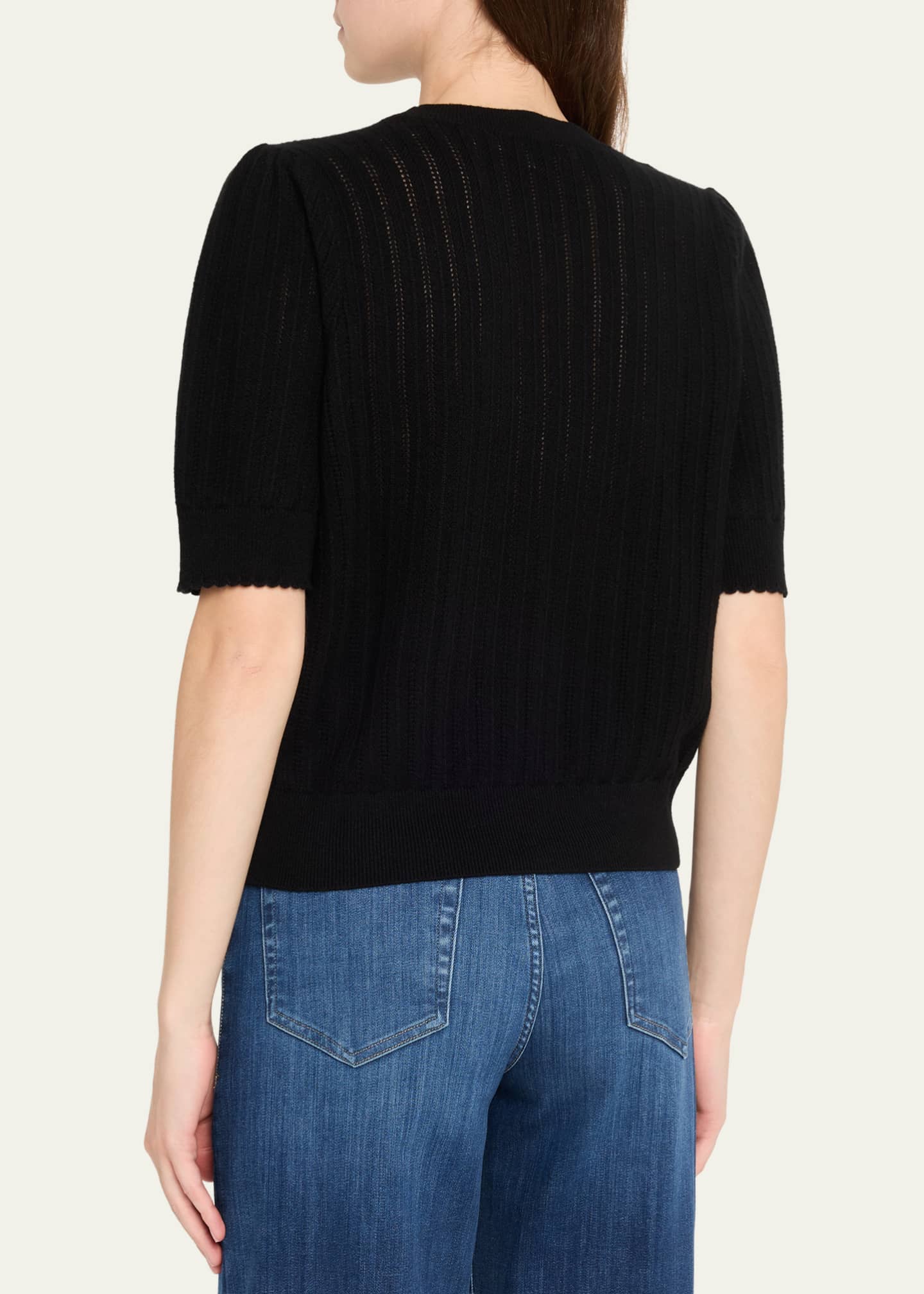Ladder Pointelle Sweater