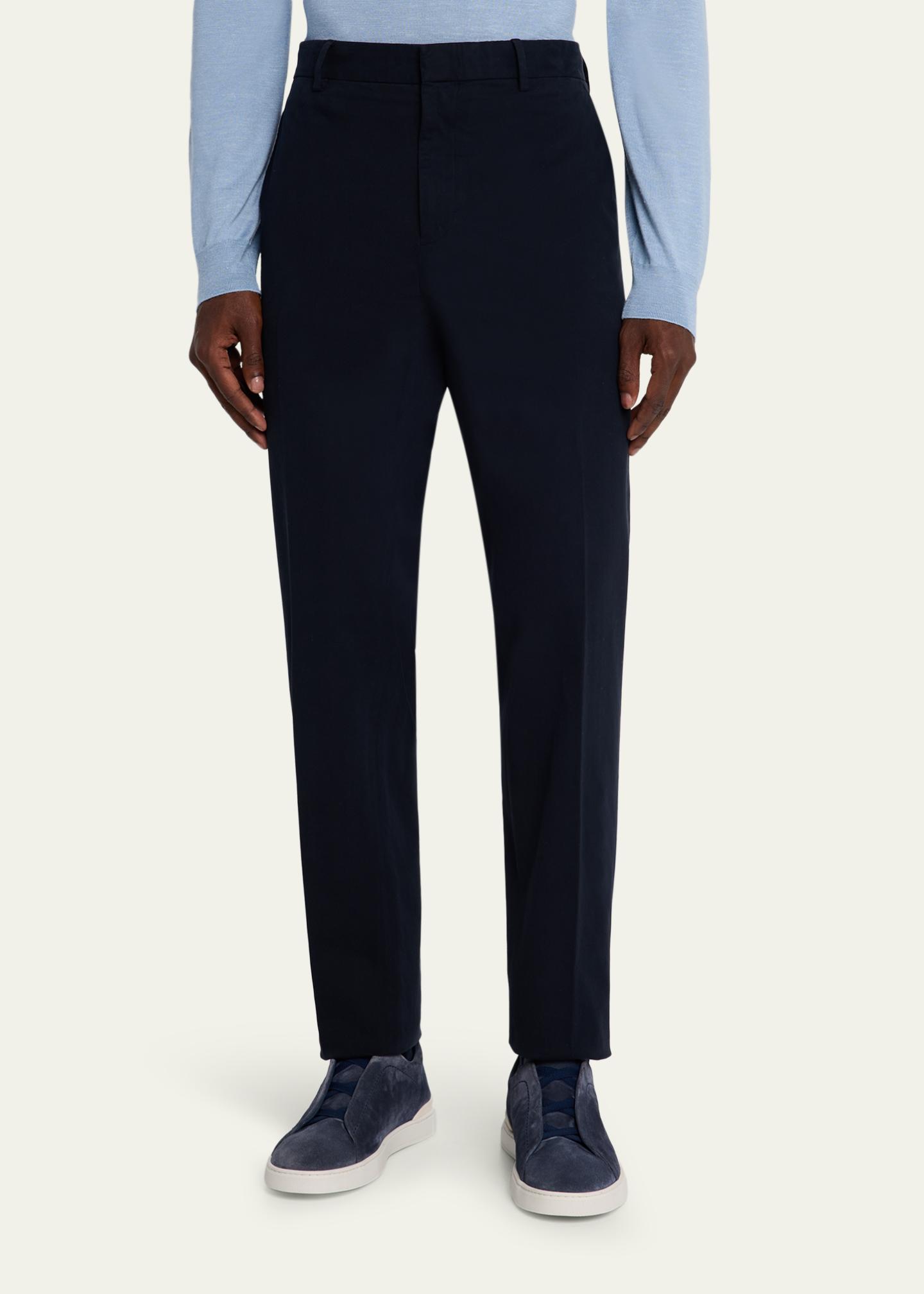 ZEGNA Men's Slim Flat-Front Pants - Bergdorf Goodman