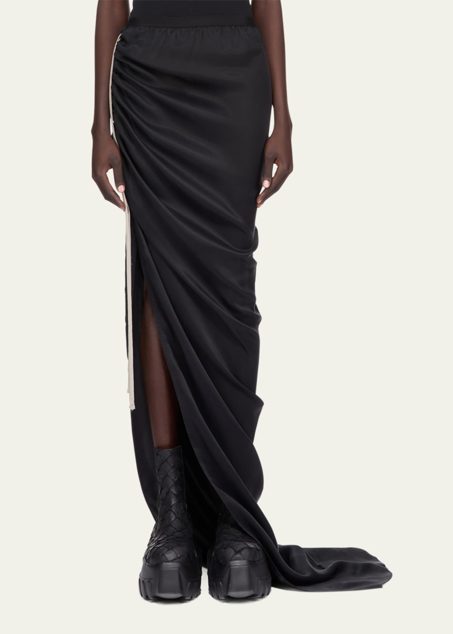 Rick Owens Draped Slit Maxi Skirt - Bergdorf Goodman