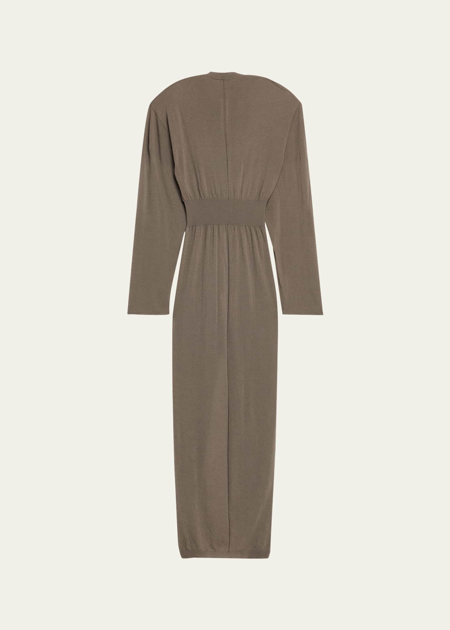 Rick Owens Hooded Draped Maxi Sweater Dress - Bergdorf Goodman