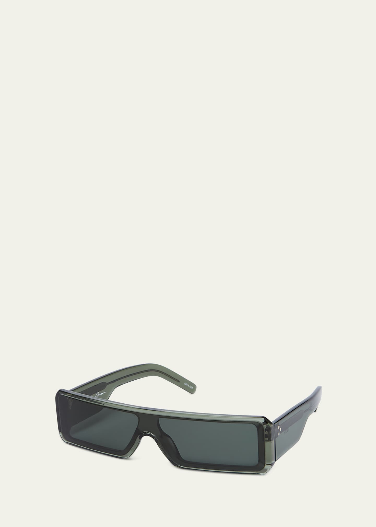 Rick Owens Men's Gethshades Acetate and Nylon Flat-Top Rectangle