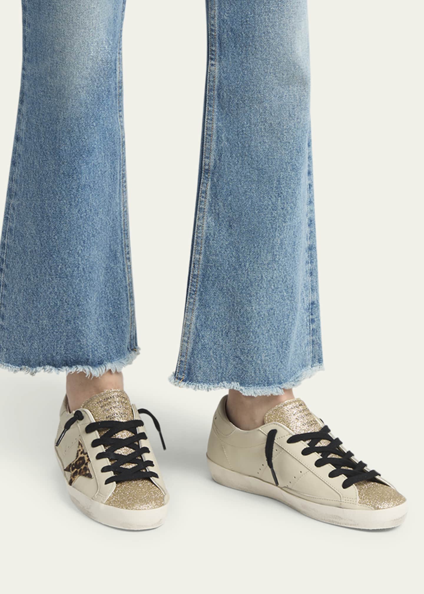 Golden Goose Superstar Leopard Glitter Low-Top Sneakers Image 2 of 6