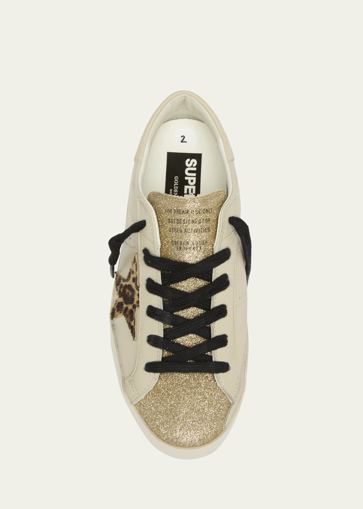 Golden Goose Superstar Leopard Glitter Low-Top Sneakers Image 6 of 6