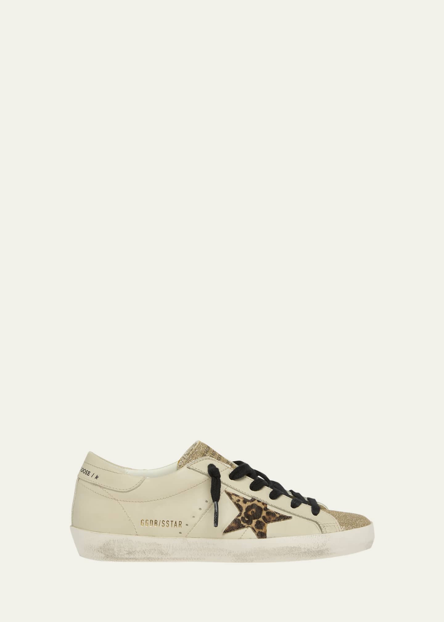 Golden Goose Superstar Leopard Glitter Low-Top Sneakers Image 1 of 6